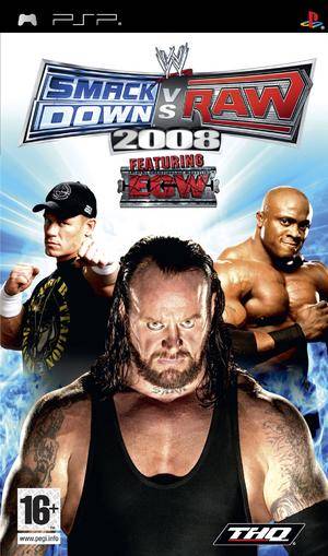 SmackDown vs Raw 2008 PlayStation Portable juego+caja PAL ESP - Estado CUIDADO