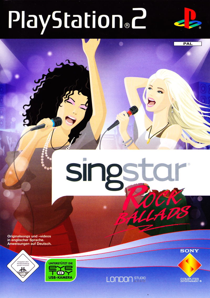 SingStar Rock Ballads PlayStation 2 completo PAL ESP - Estado básico