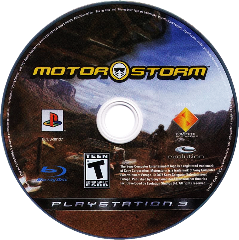 MotorStorm PlayStation 3 solo CD PAL EUR - Estado básico