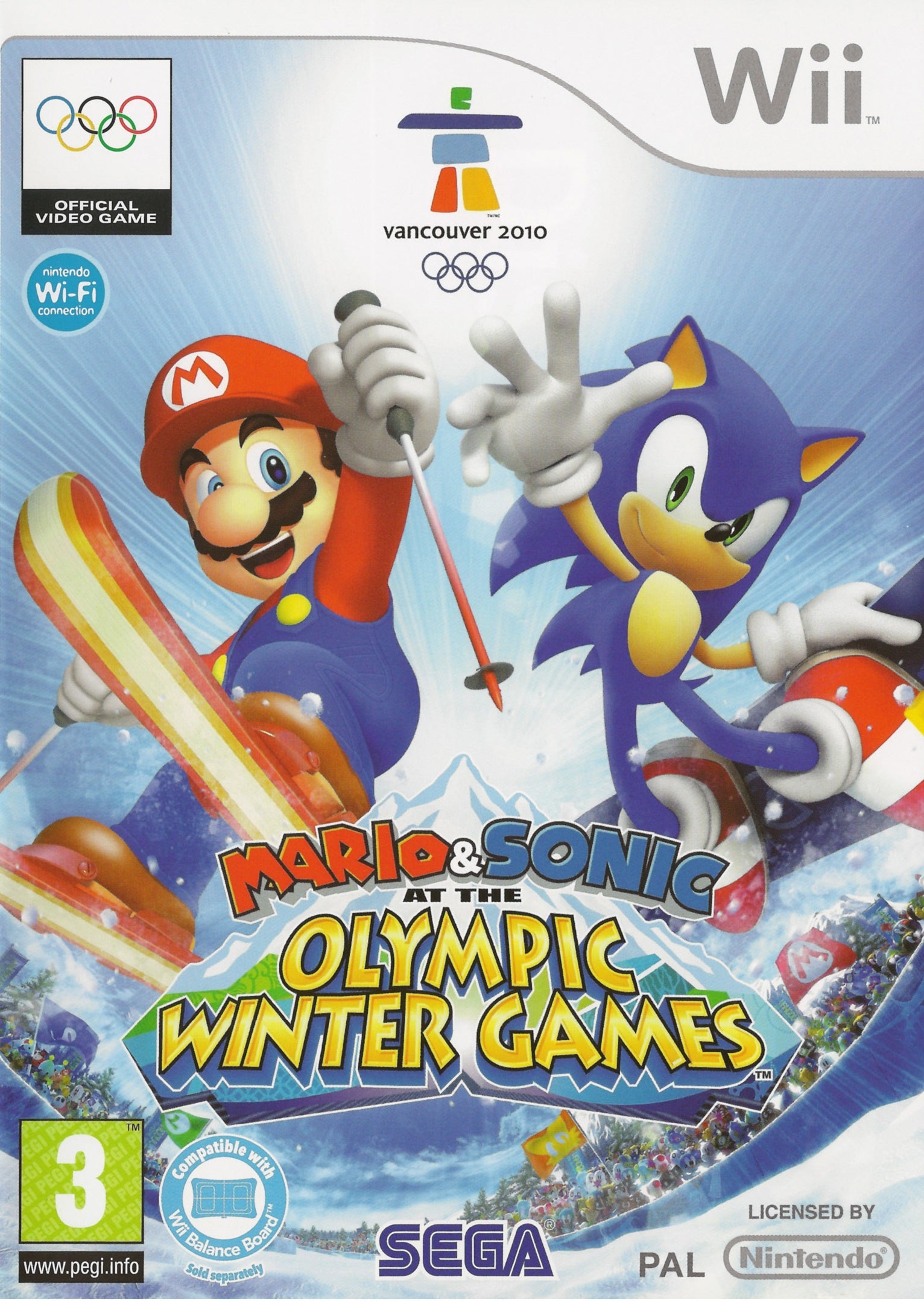 Mario&Sonic at the Olympic Winter games [Wii] Completo - Estado cuidado