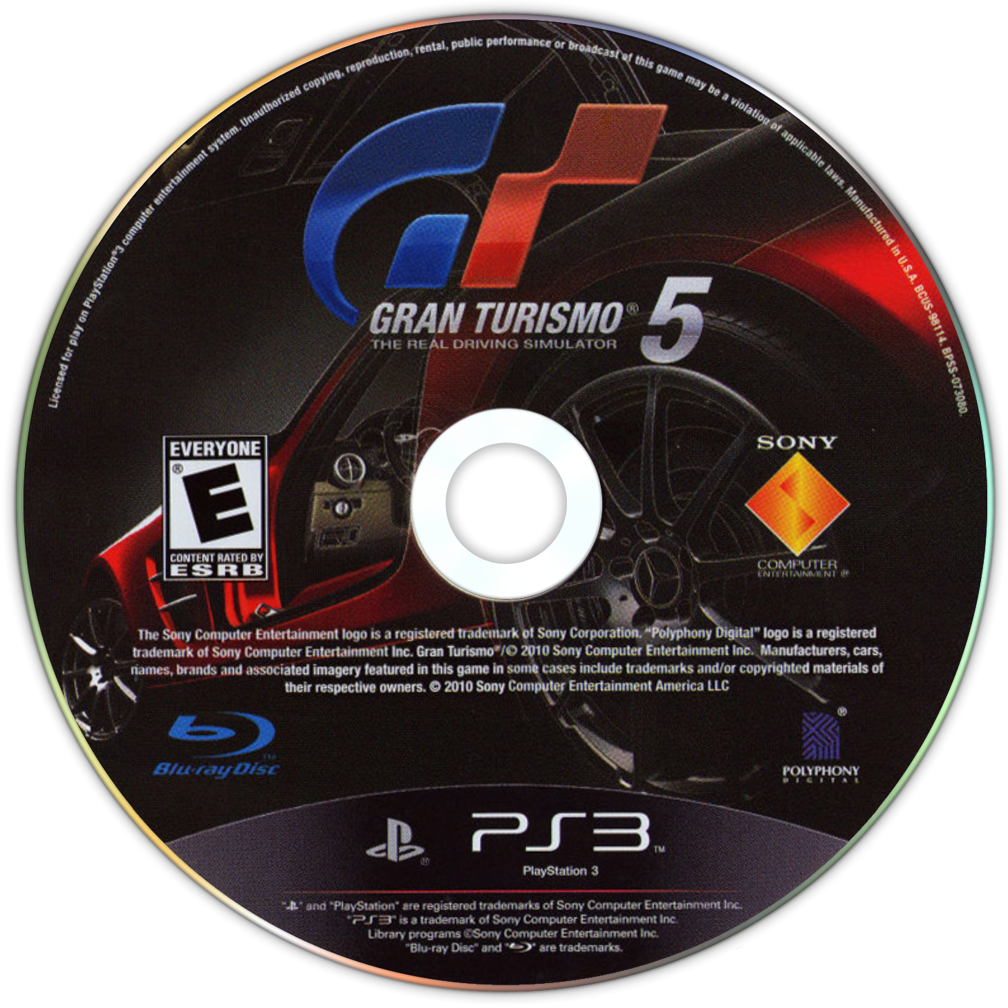 Gran Turismo 5 PlayStation 3 solo CD PAL EUR - Estado básico