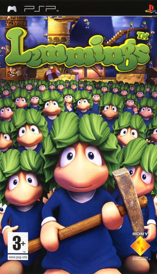 Lemmings PlayStation Portable completo PAL IT - Estado cuidado
