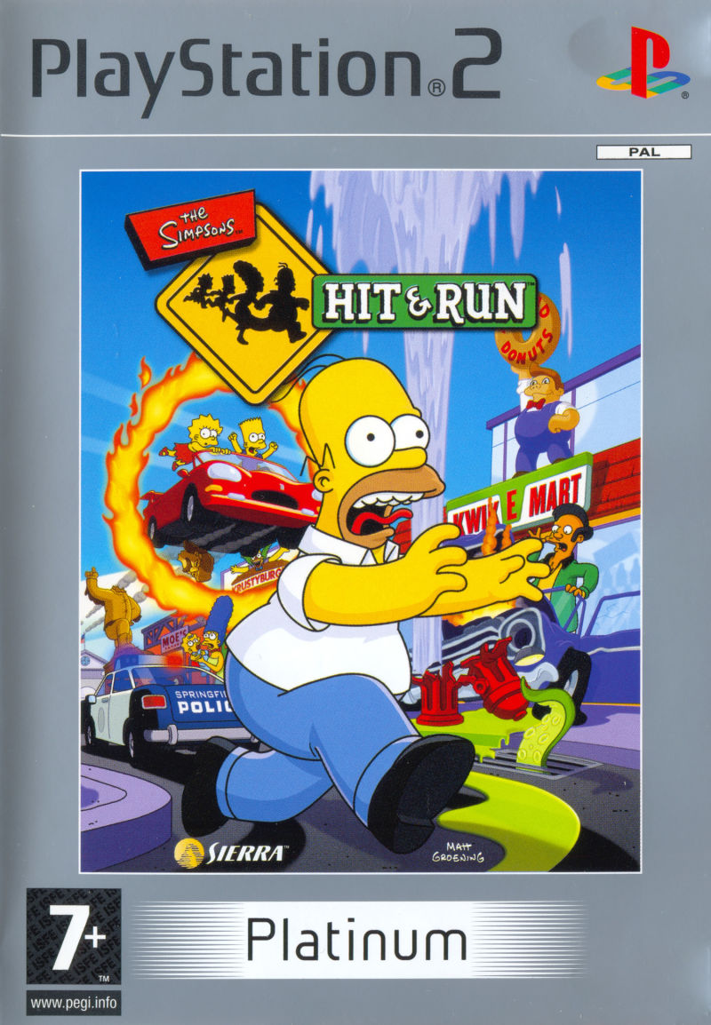 The Simpsons Hit and Run Platino [PlayStation 2] Disco - Estado cuidado