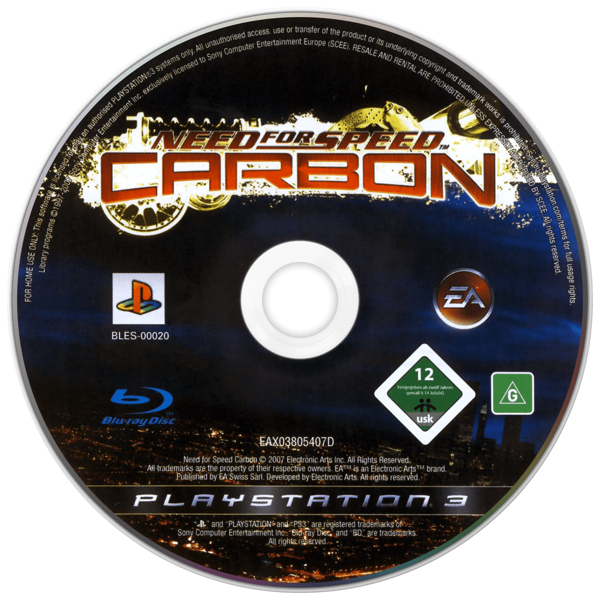 Need For Speed Carbono PlayStation 3 solo CD PAL EUR - Estado básico