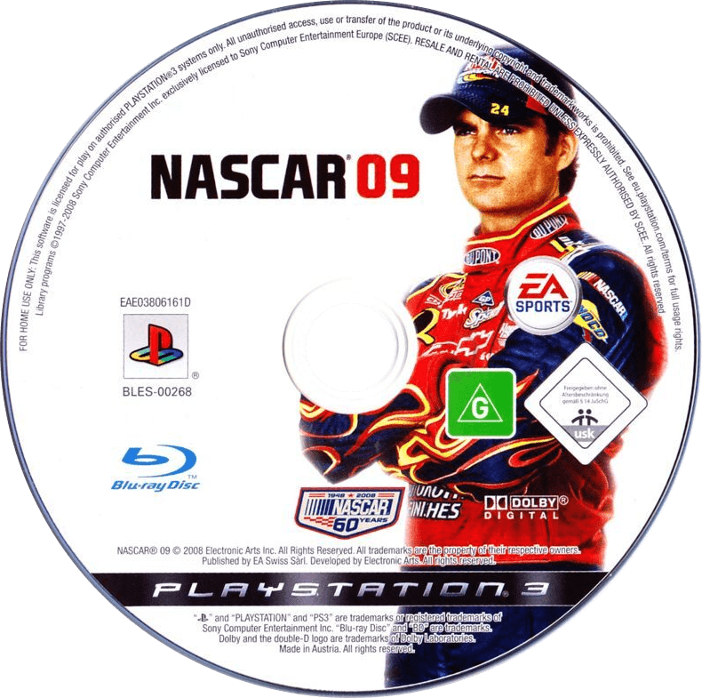 Nascar 09 PlayStation 3 solo CD PAL EUR - Estado básico