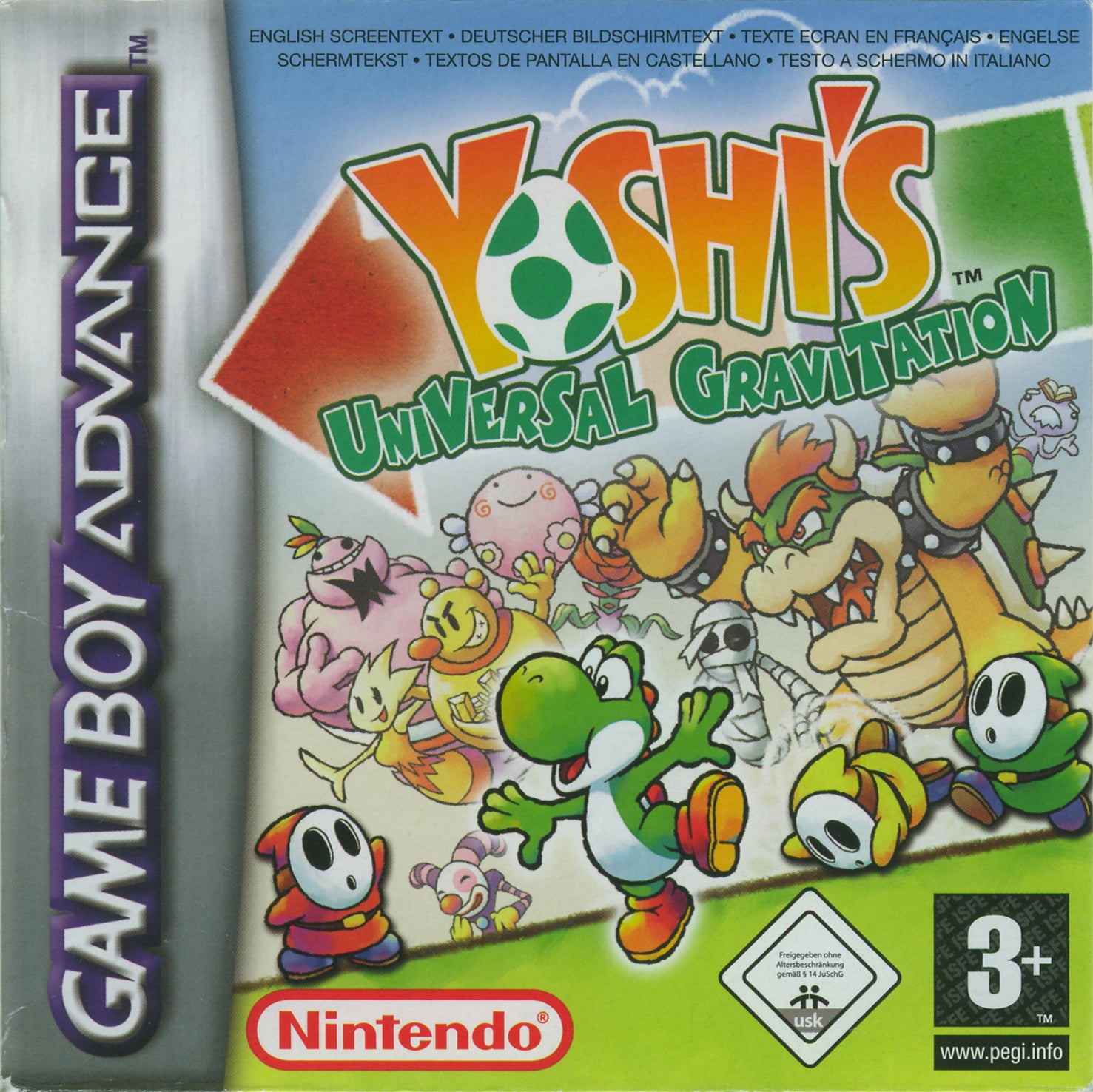 Yoshi's Universal Gravitation para Game Boy Advance (GBA) Solo Cartucho con Sensor de Movimiento, Estado Excelente