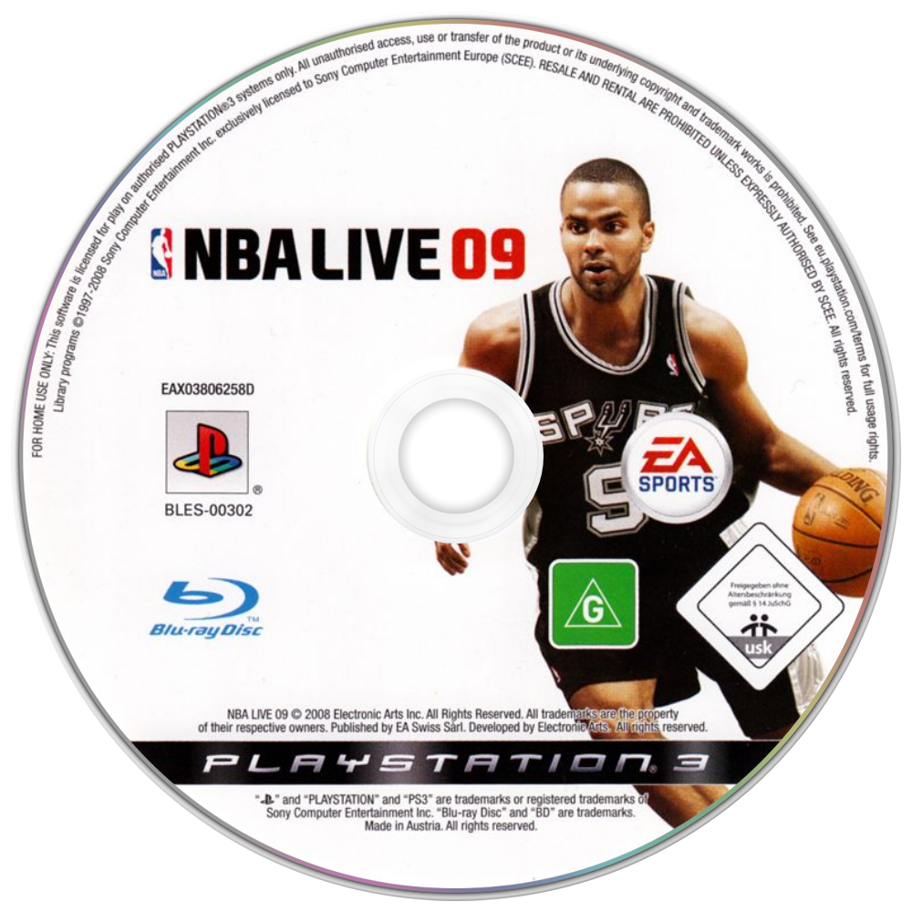 NBA Live 09 PlayStation 3 solo CD PAL EUR - Estado básico