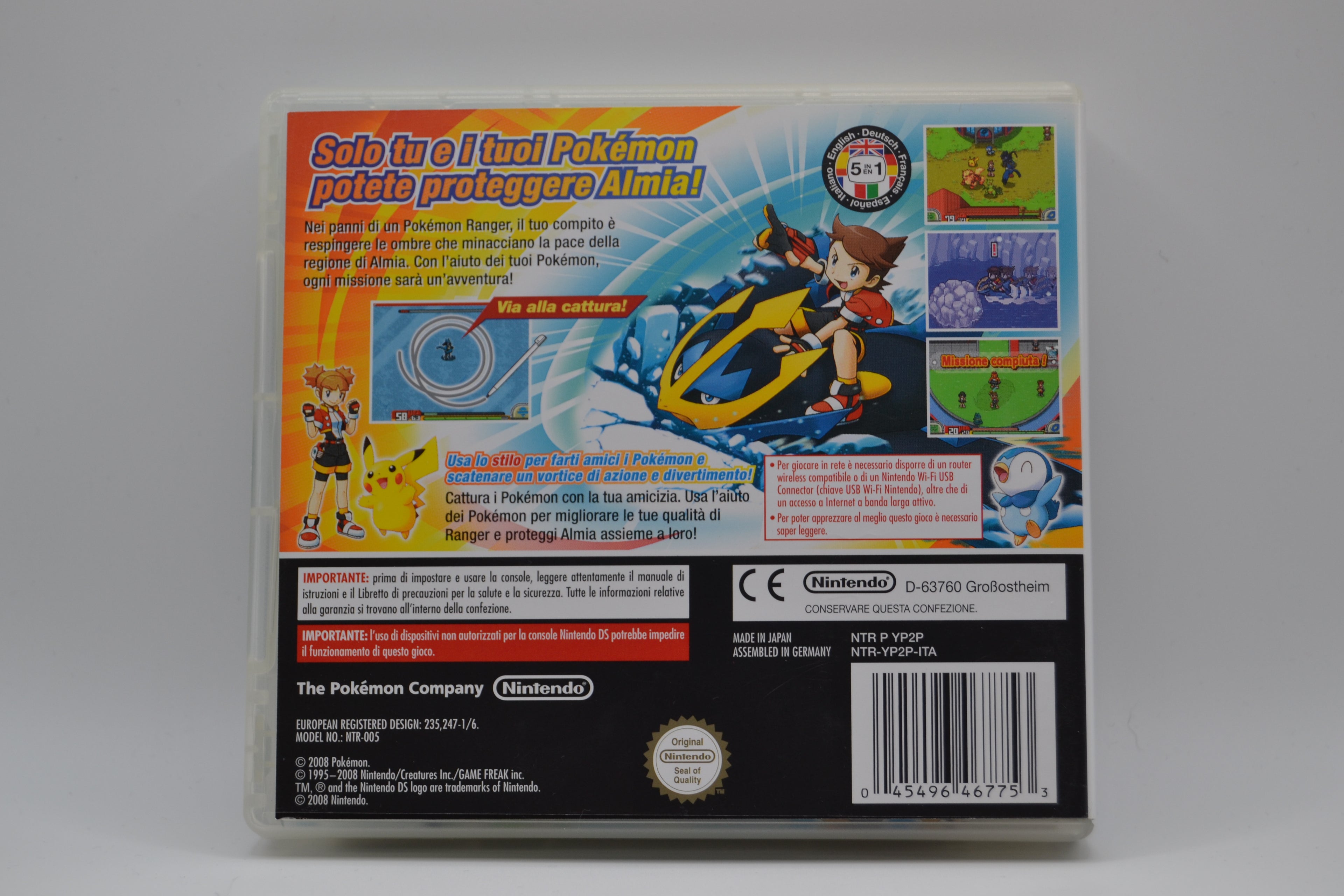 Pokémon Ranger: Shadows of Almia Nintendo DS completo PAL IT - Estado excelente