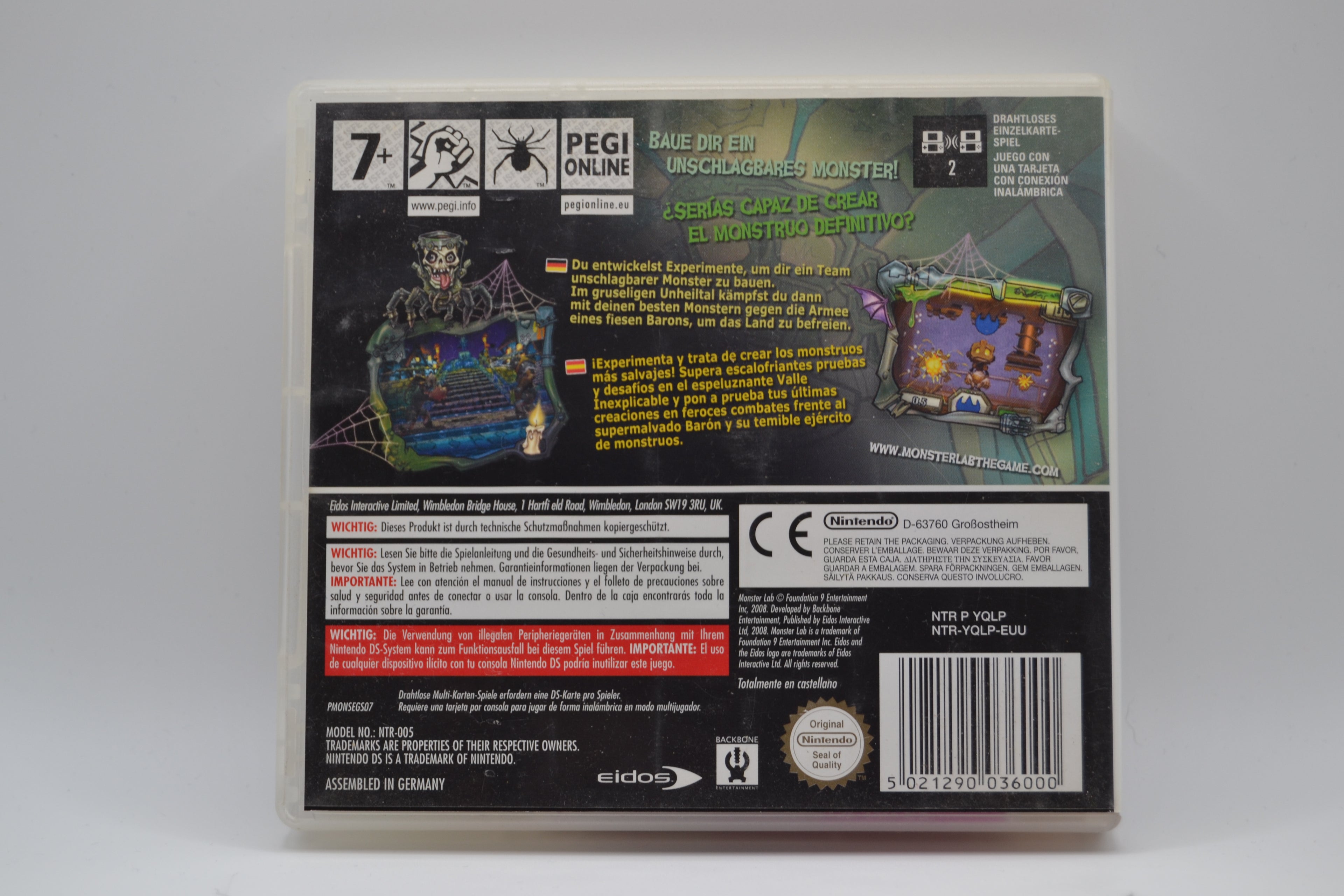 Monster Lab Nintendo DS juego + caja PAL EUR - Estado excelente