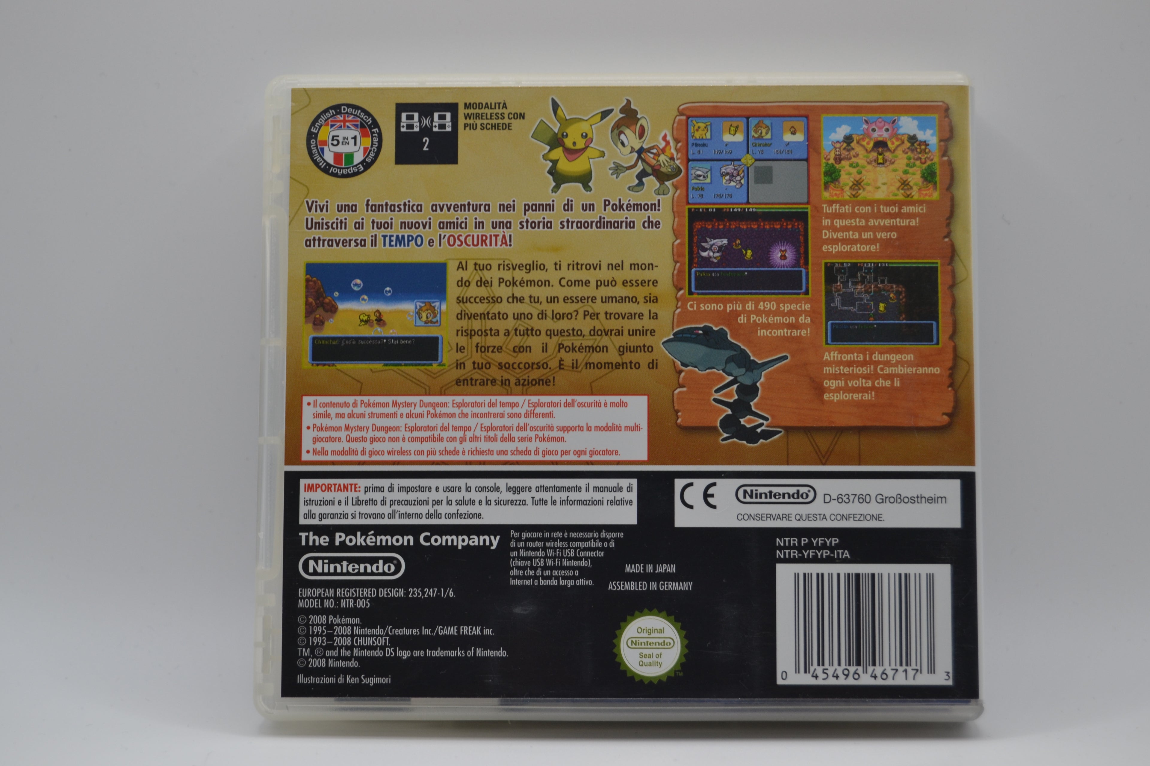 Pokémon Mystery Dungeon: Explorers of Darkness Nintendo DS completo PAL IT - Estado excelente