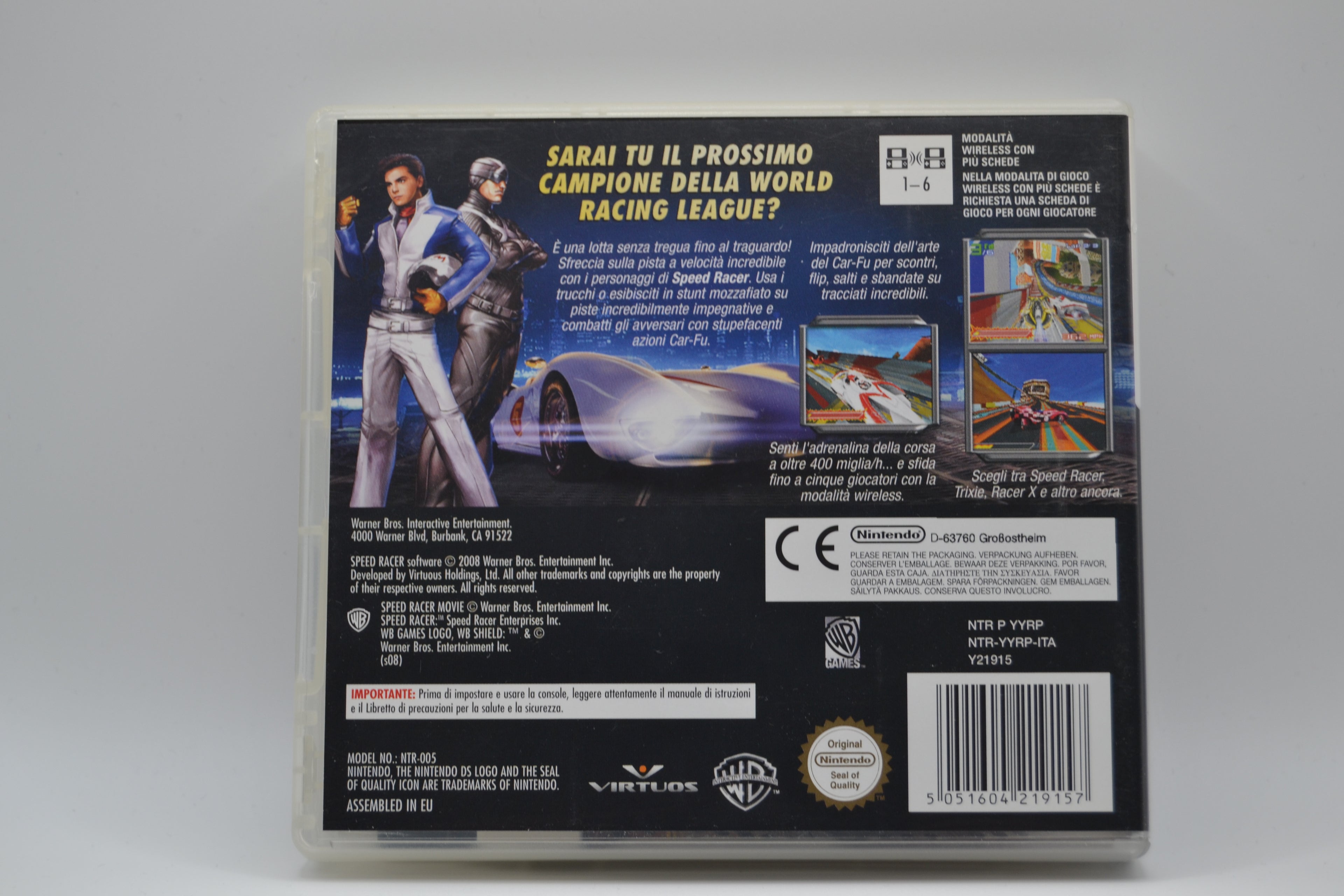 Speed Racer: The Videogame Nintendo DS completo PAL IT - Estado excelente