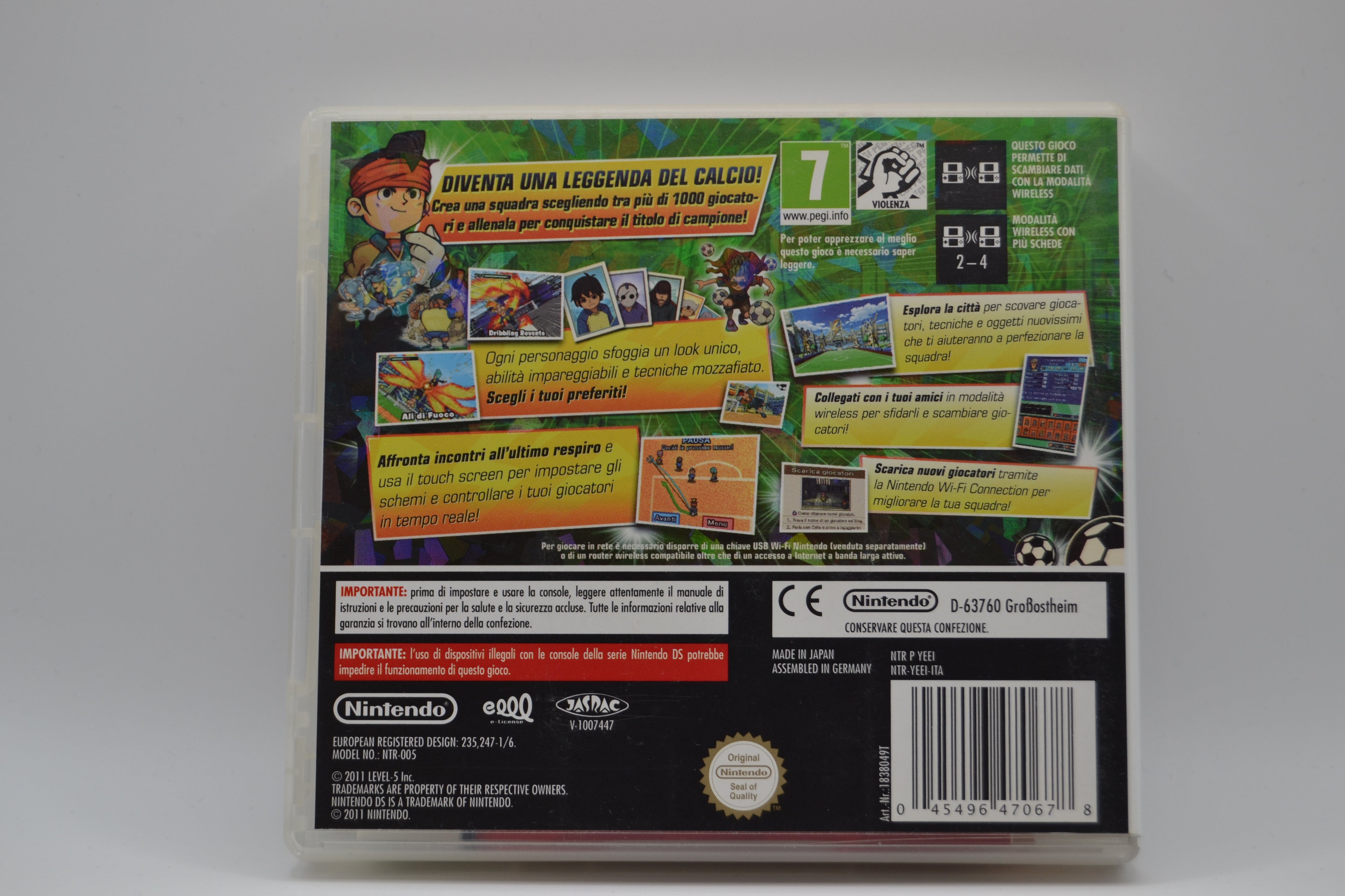 Inazuma Eleven Nintendo DS completo PAL IT - Estado excelente