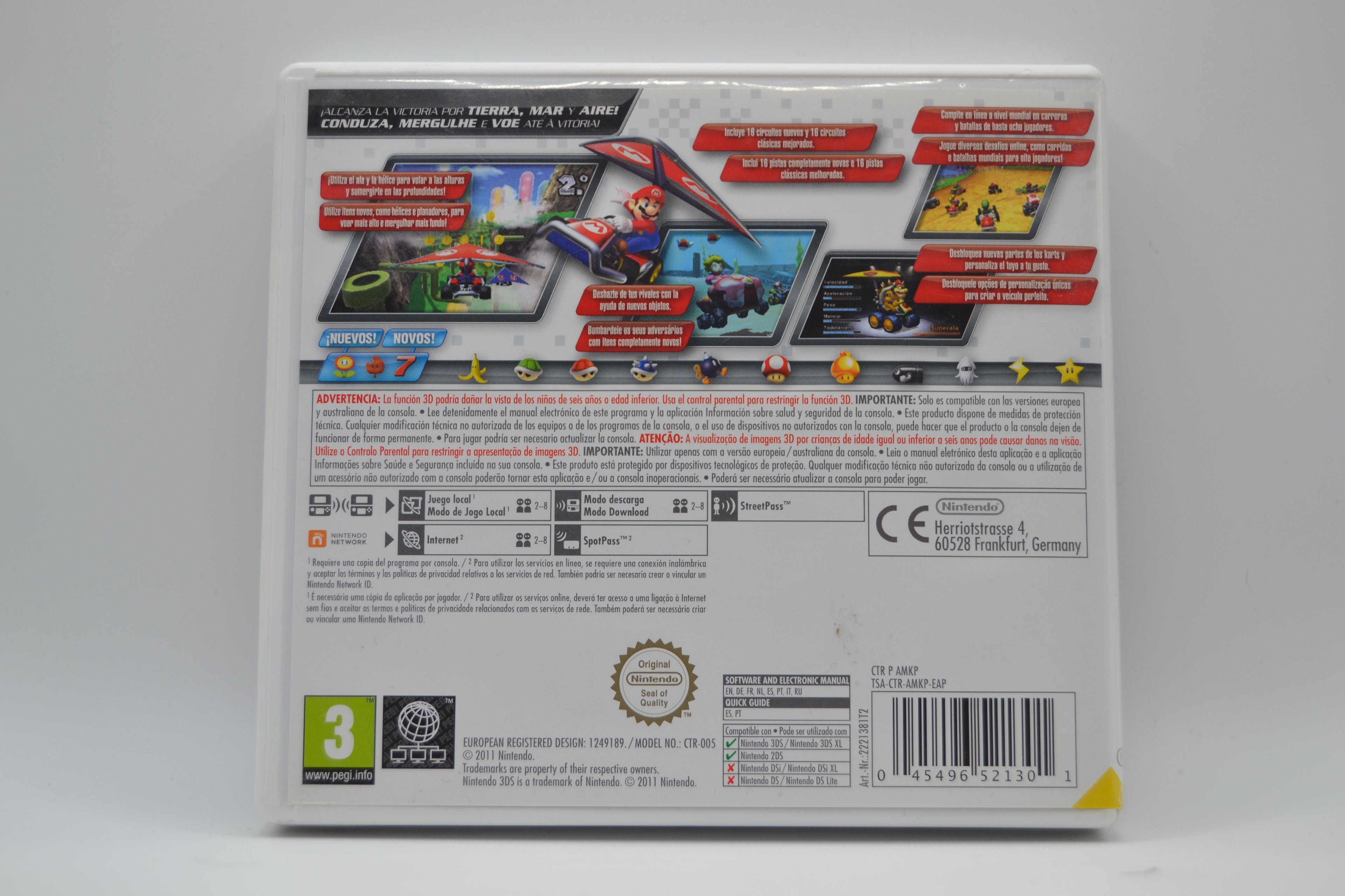 Mario Kart 7 Nintendo 3DS juego + caja PAL ESP - Estado excelente