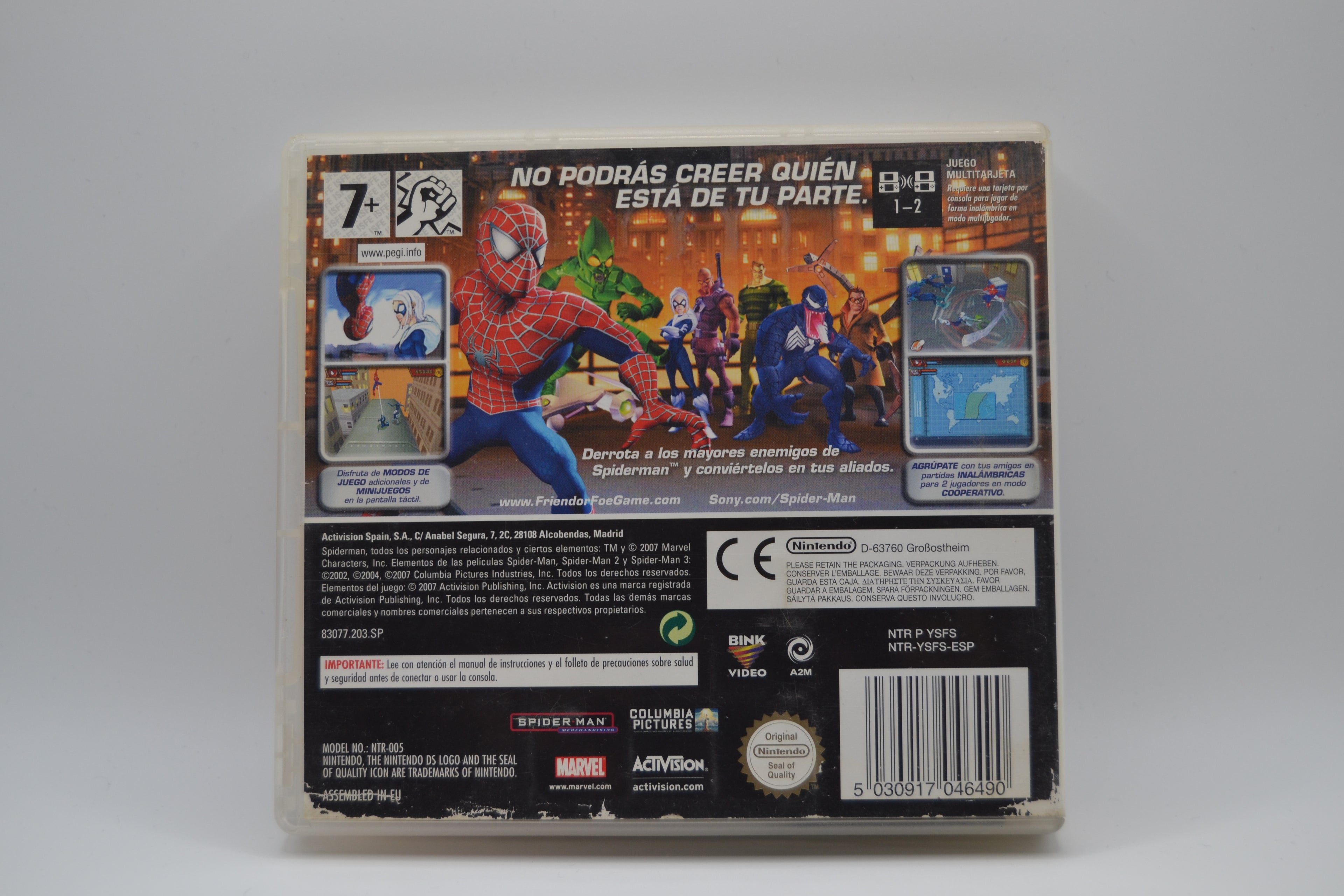 Spiderman Amigo o Enemigo Nintendo DS juego + caja PAL ESP - Estado básico