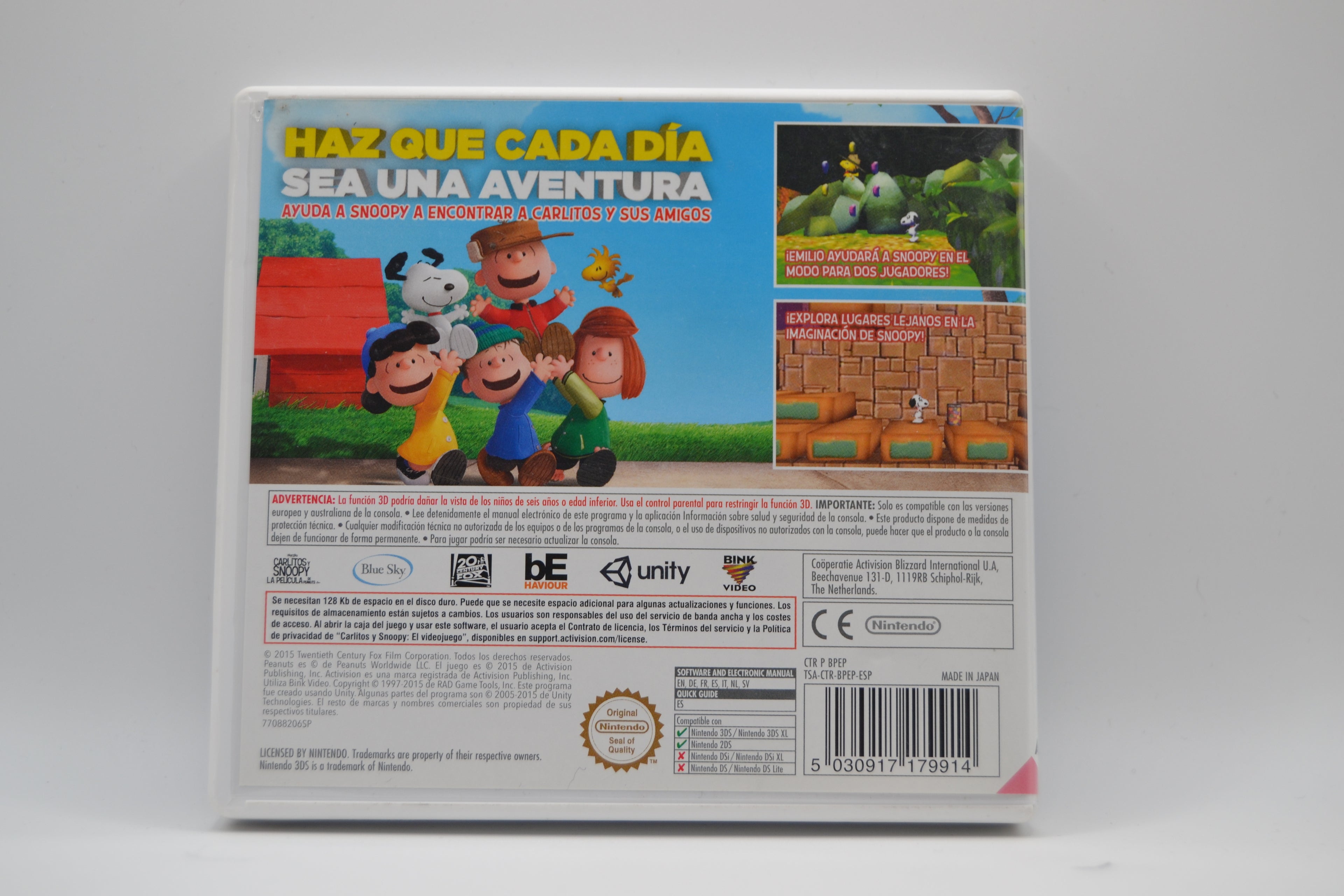 Carlitos y Snoopy El Videojuego Nintendo 3DS completo PAL ESP - Estado excelente