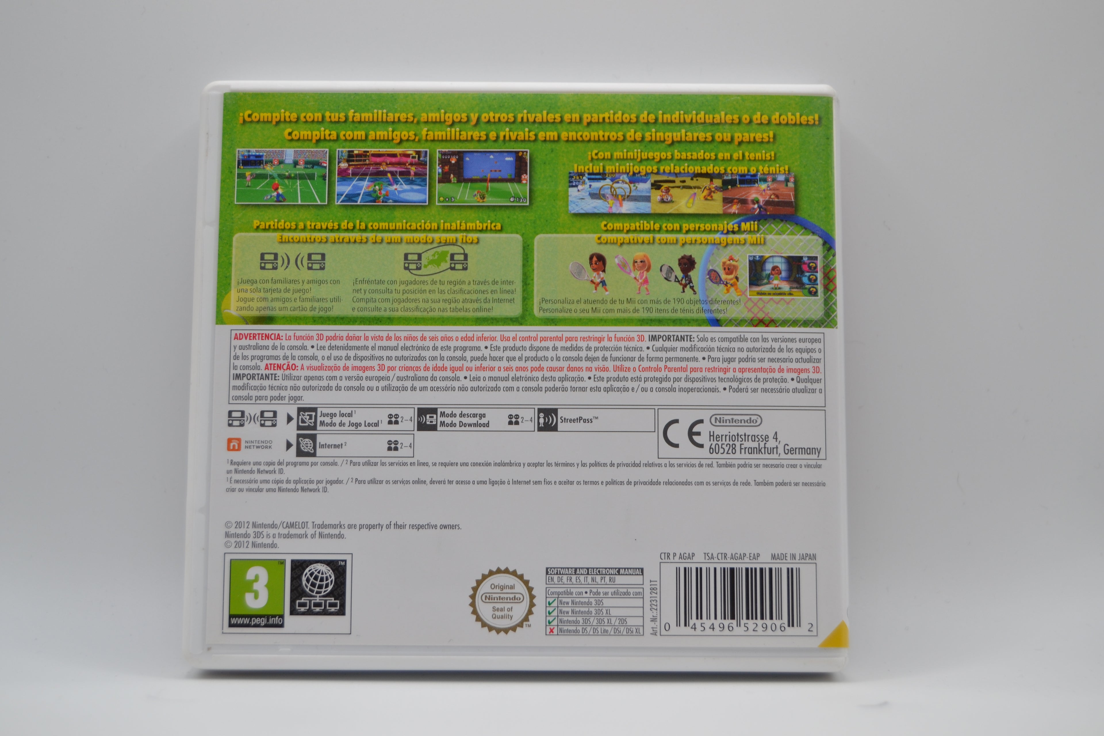 Mario Tennis Open Nintendo 3DS completo PAL ESP - Estado básico