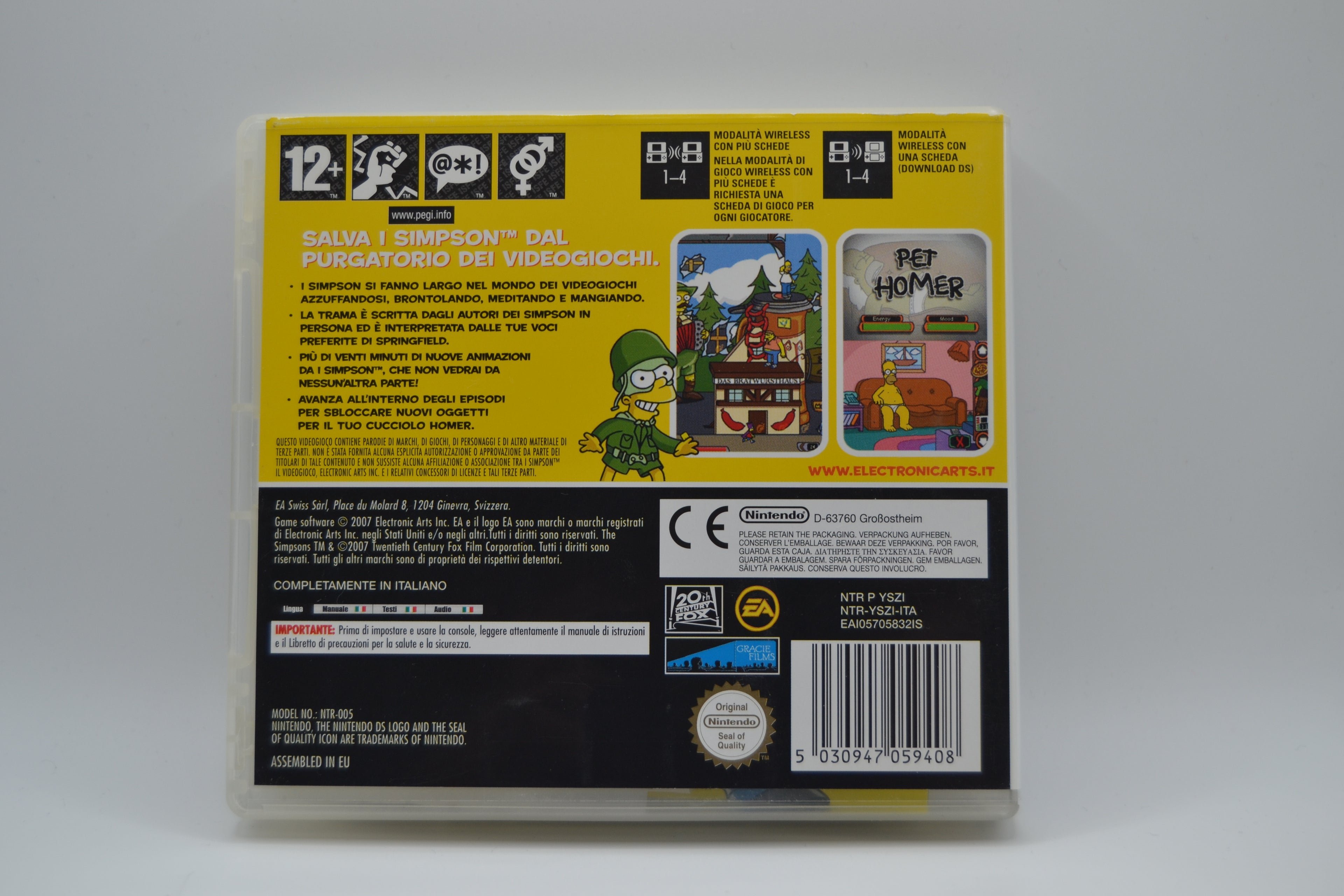 Los Simpson El Videojuego Nintendo DS completo PAL IT - Estado excelente