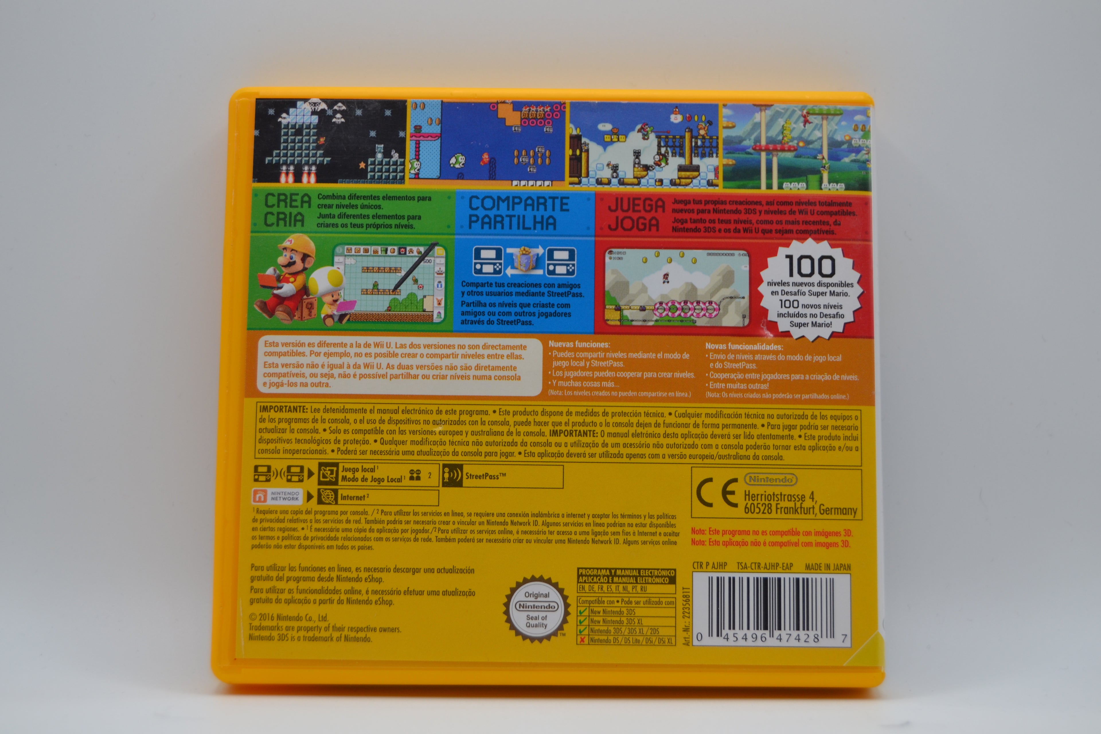Super Mario Maker Nintendo 3DS completo PAL ESP - Estado básico