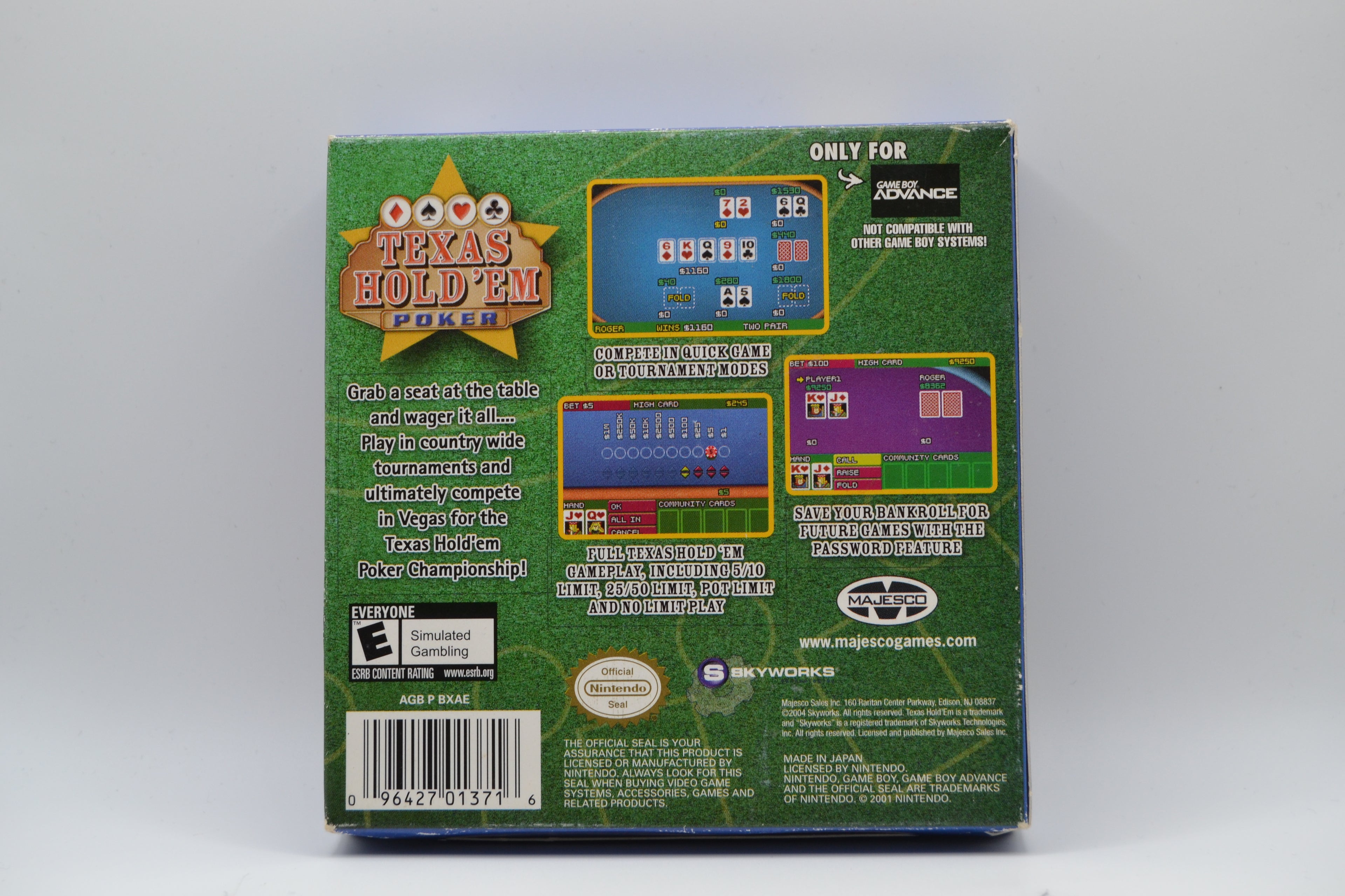 Texas Hold'em Poker GBA Completo - Estado básico