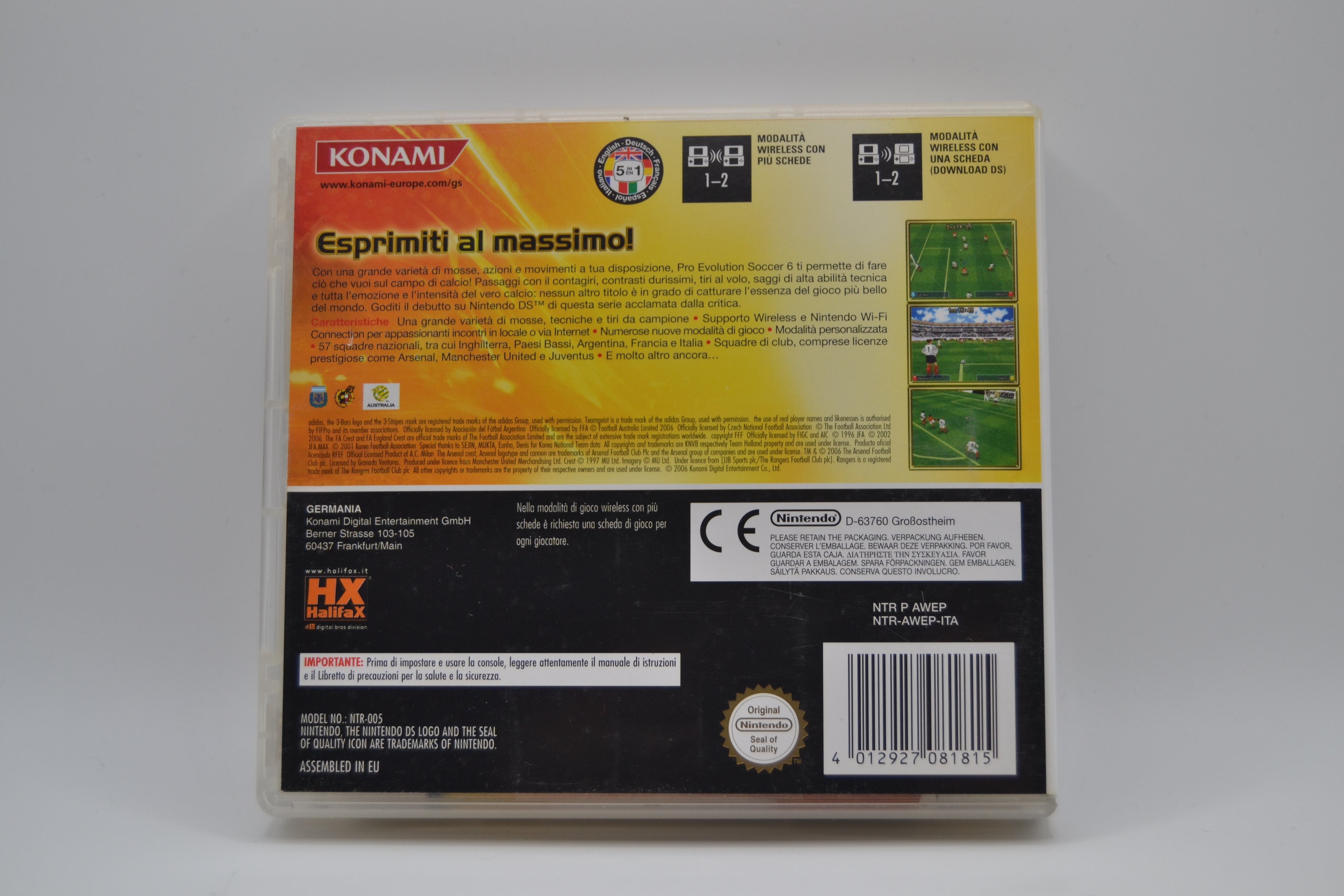 Pro Evolution Soccer 6 Nintendo DS completo PAL IT - Estado excelente