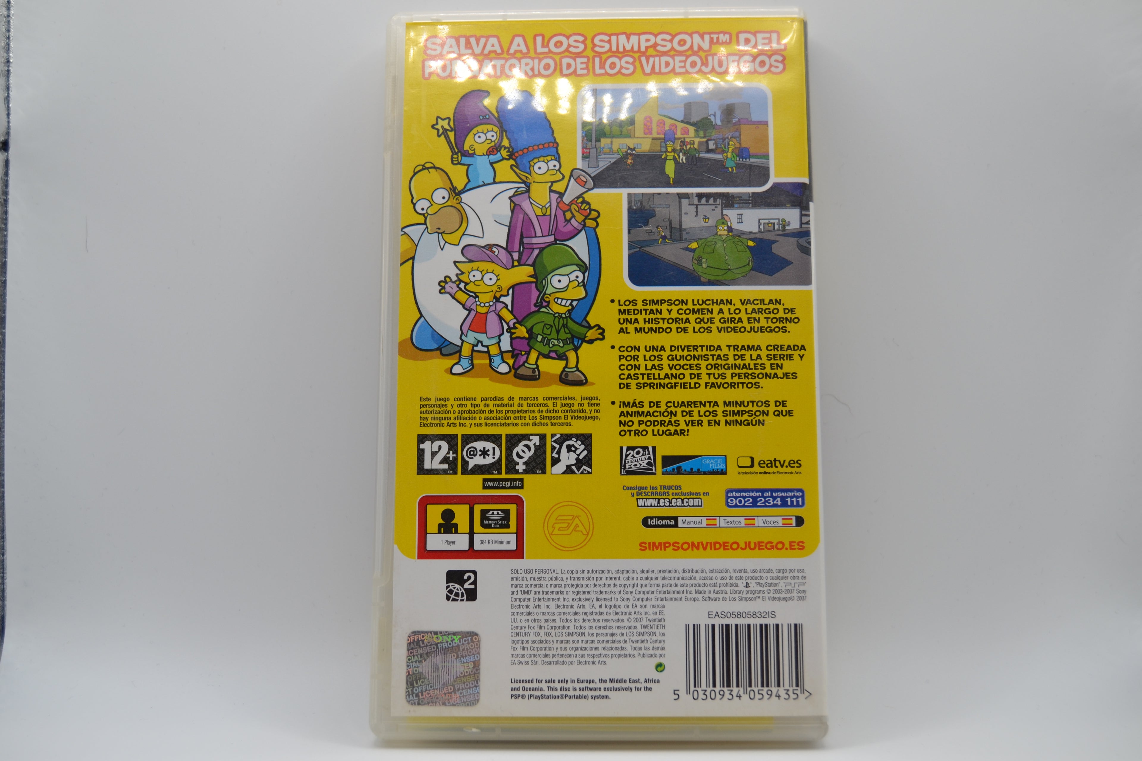 Los Simpson El Videojuego PlayStation Portable completo PAL ESP - Estado excelente