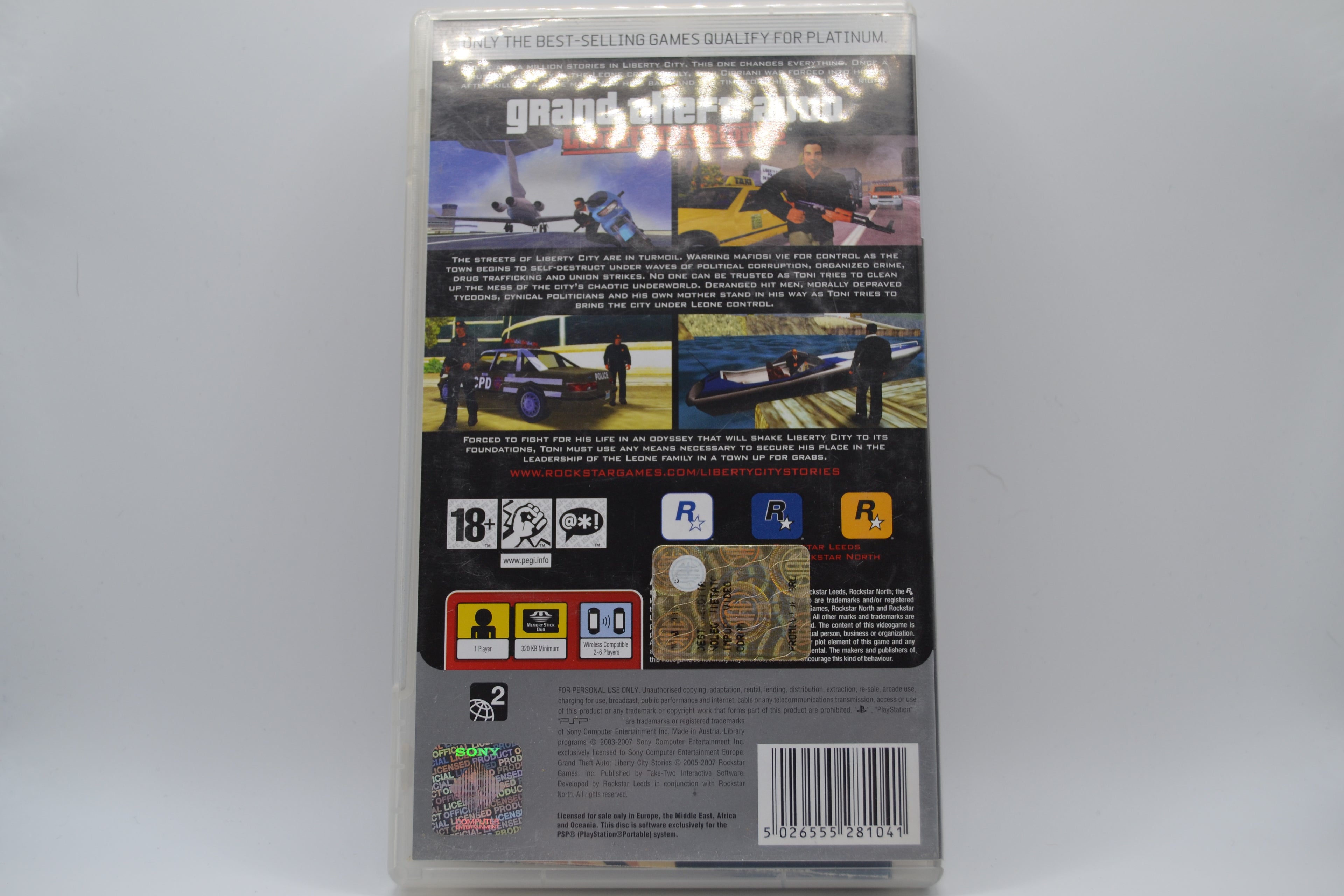 Grand Theft Auto Liberty City Stories Platinum PlayStation Portable completo PAL ESP - Estado cuidado
