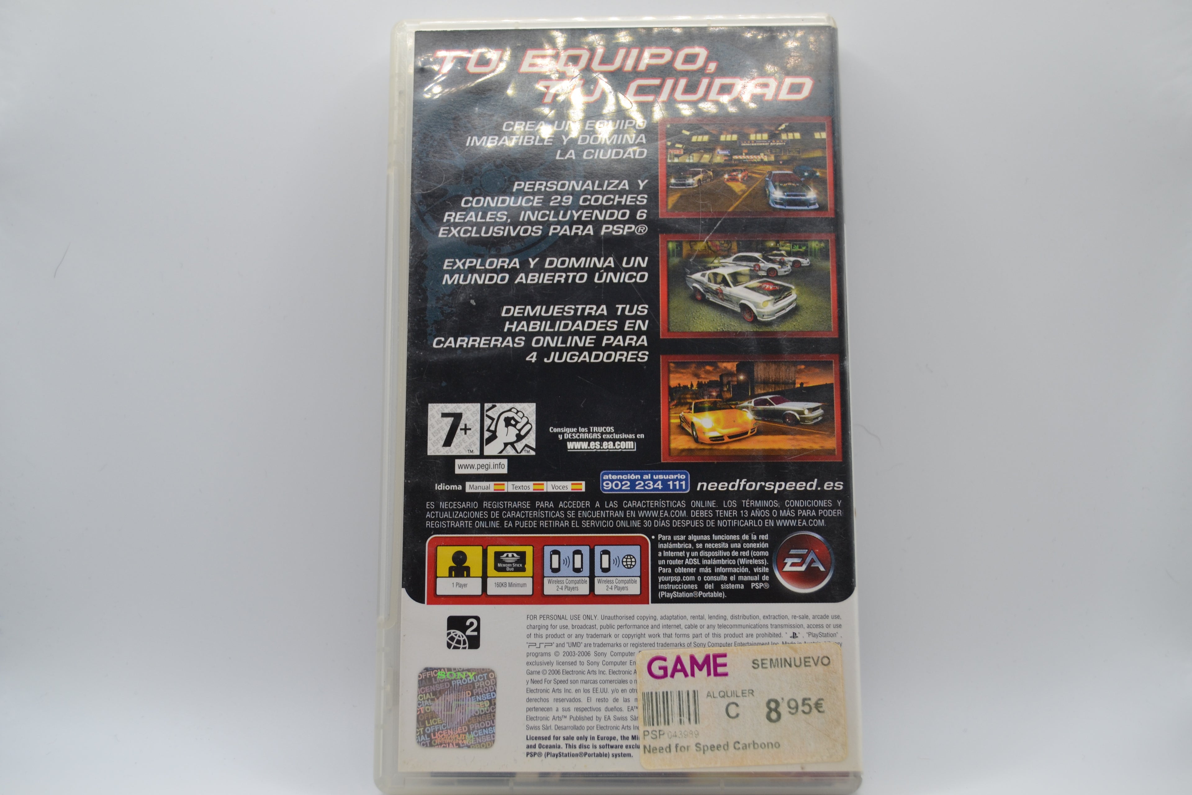 Need for Speed Carbon Own The City PlayStation Portable completo PAL ESP - Estado básico