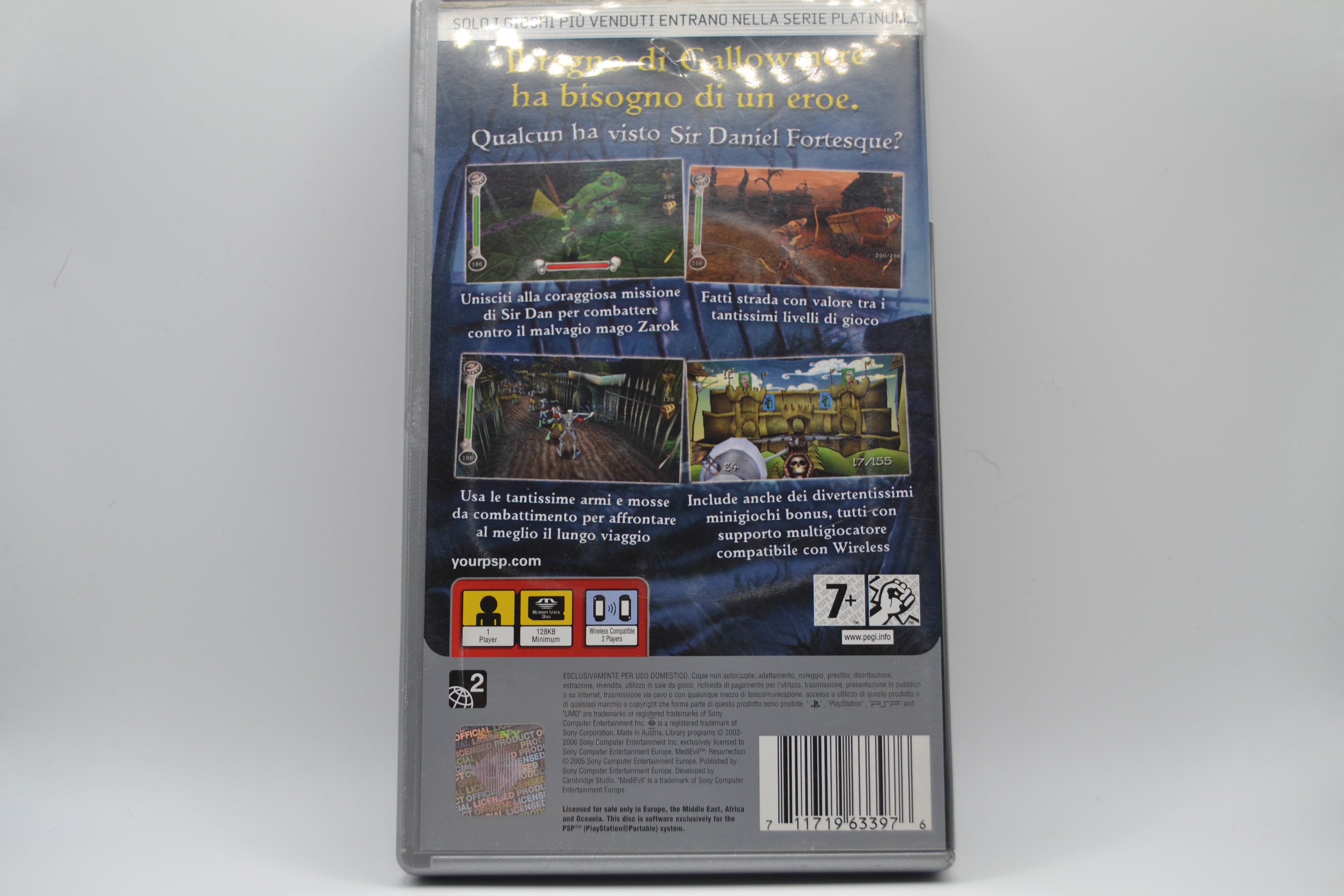 MediEvil Resurrection PlayStation Portable completo PAL IT - Estado cuidado