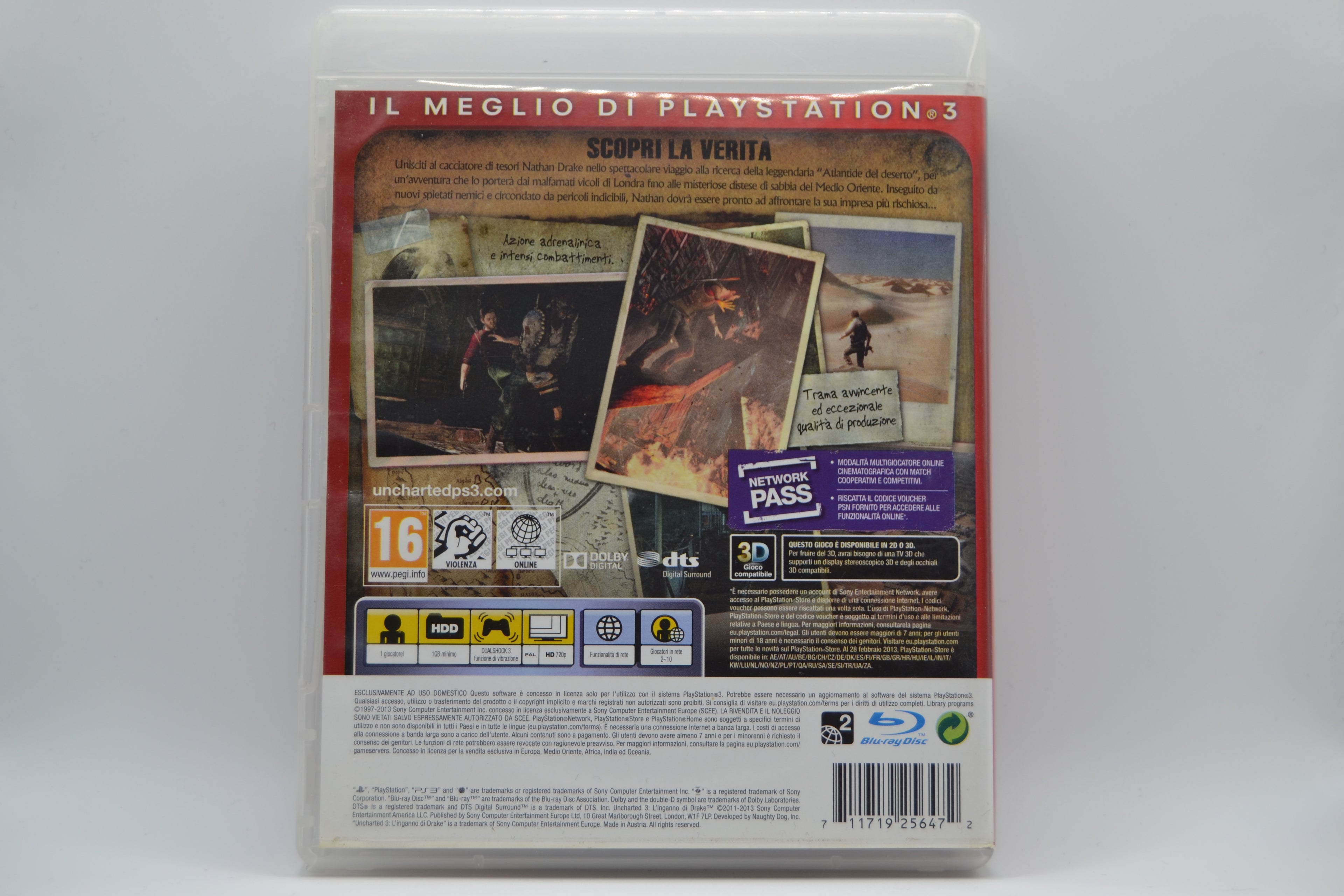 Uncharted 3 La traición de Drake [PlayStation 3] Completo - PAL IT - Estado cuidado