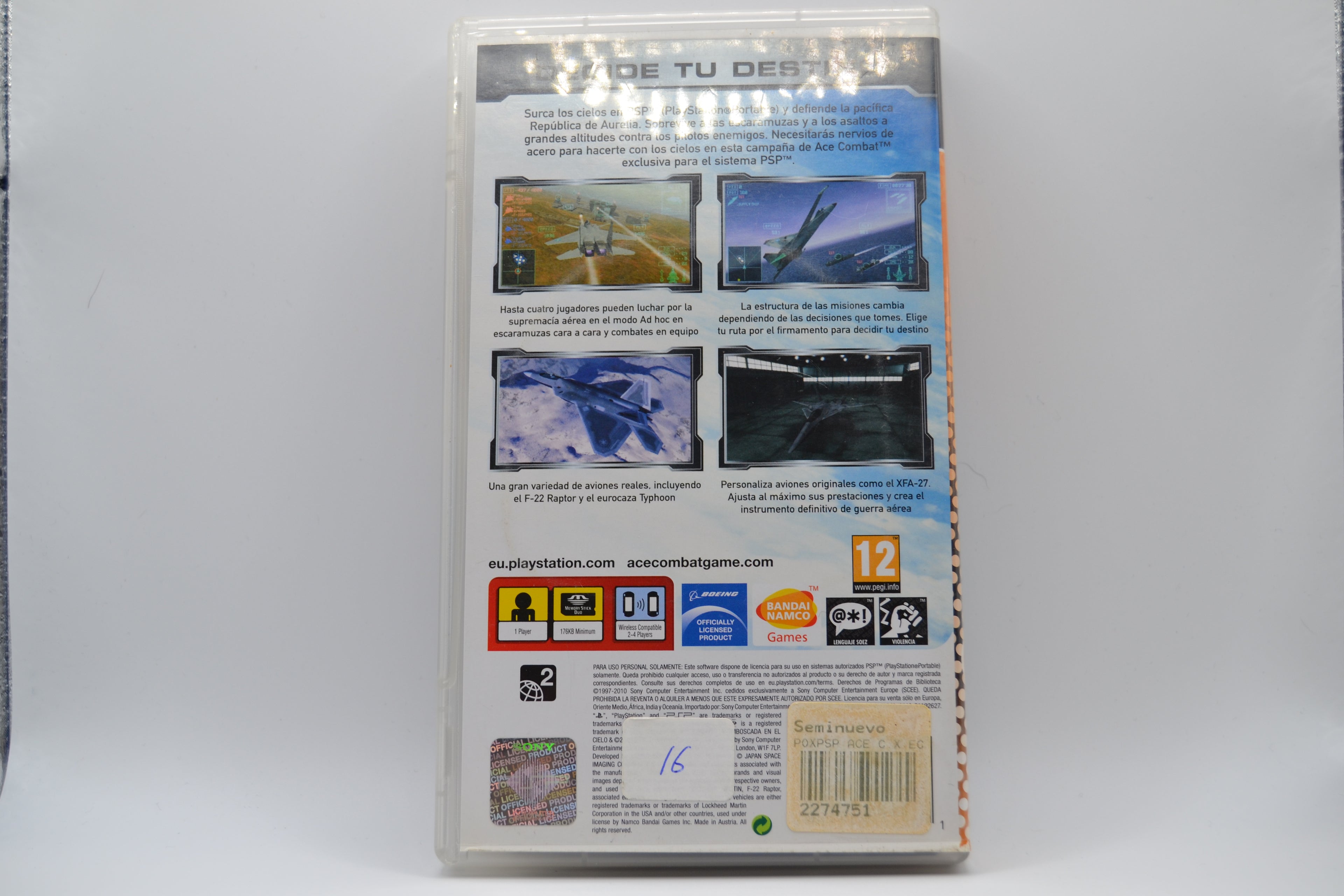 Ace Combat X Skies of Deception Essentials PlayStation Portable completo PAL ESP - Estado cuidado