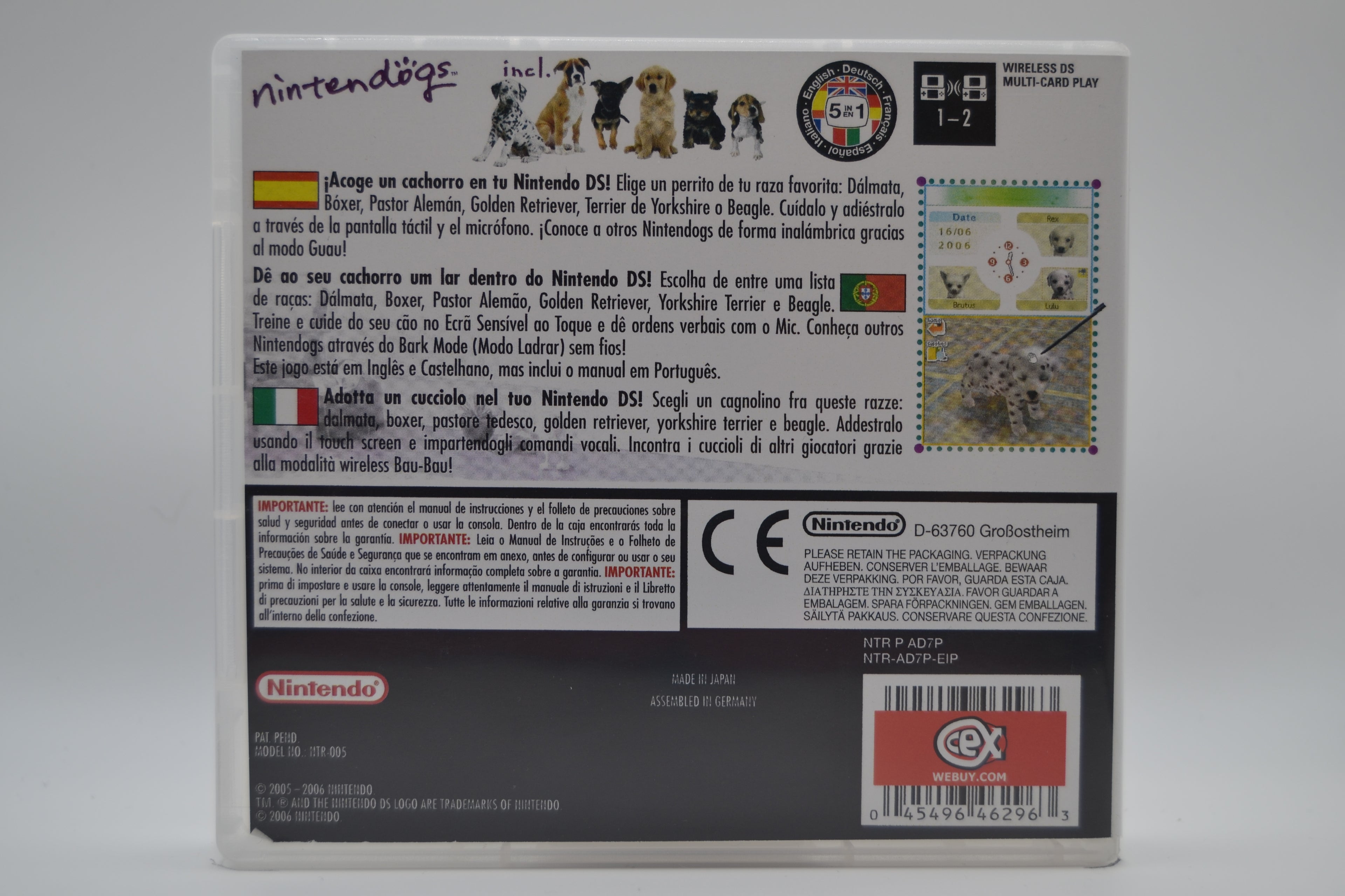 Nintendogs Dalmatian & Friends [DS] Caja+Juego - Estado Excelente