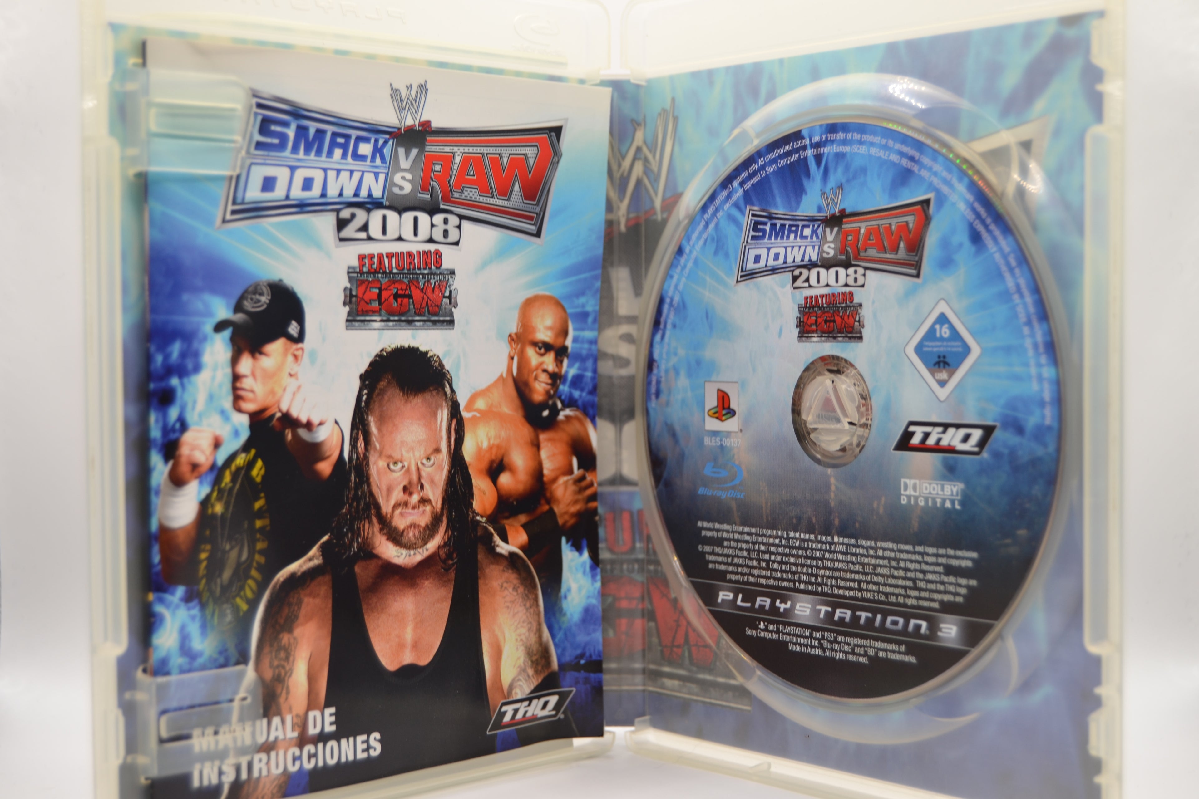 Smackdown Vs Raw 2008 [PlayStation 3] Completo - Estado básico