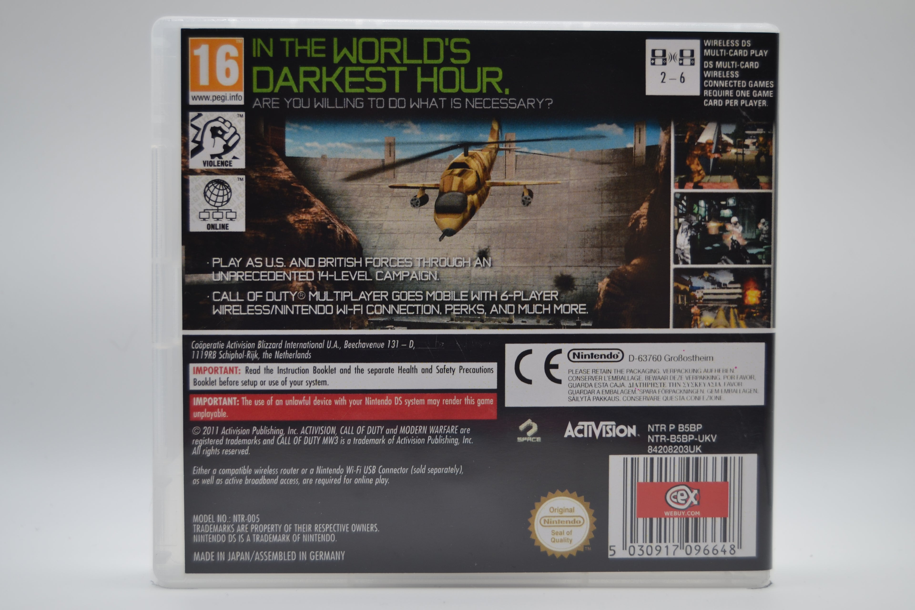 Call of Duty Modern Warfare 3 [DS] Caja+Juego - Estado Excelente