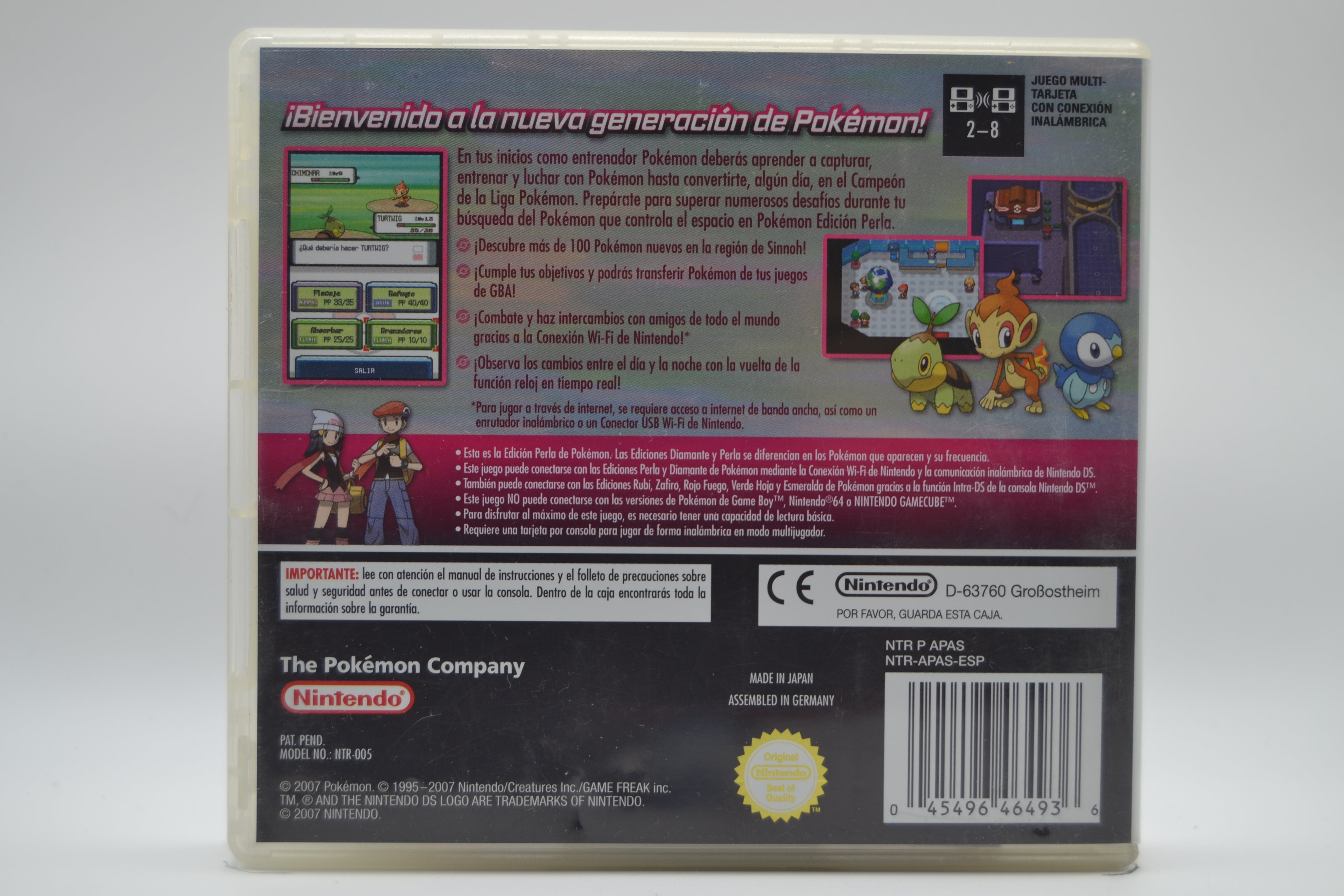Pokémon Perla Nintendo DS completo PAL ESP - Estado básico