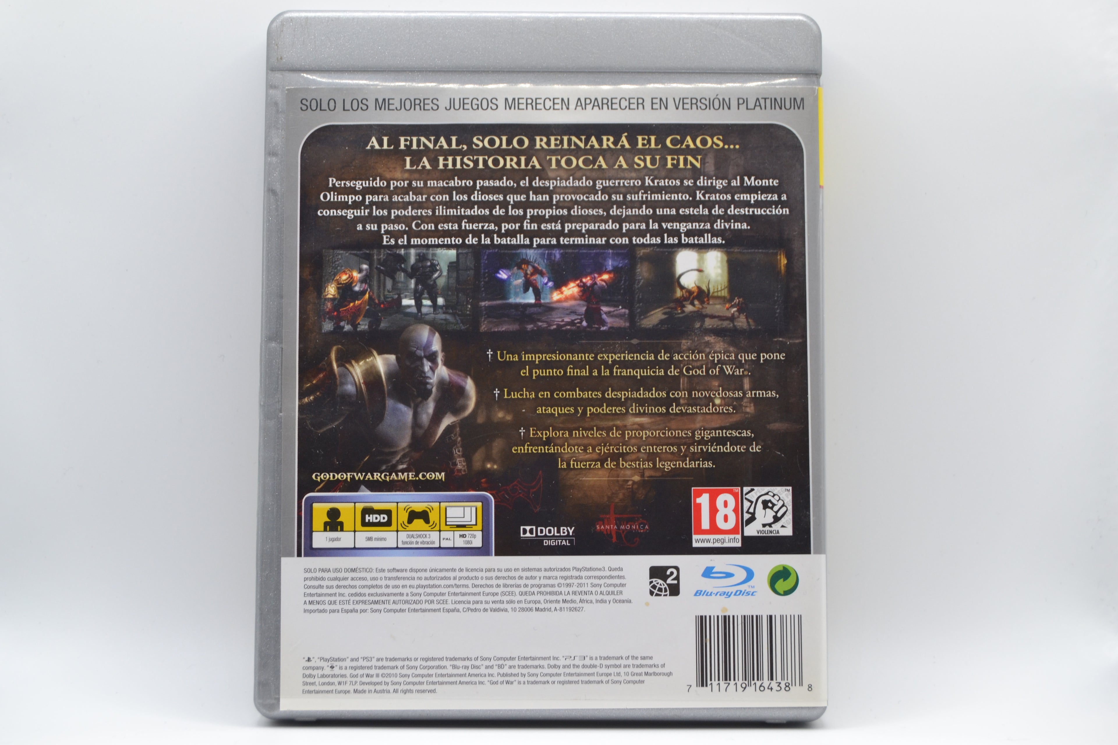 God of War 3 - Platinum Edition [PlayStation 3] Completo - Estado Cuidado