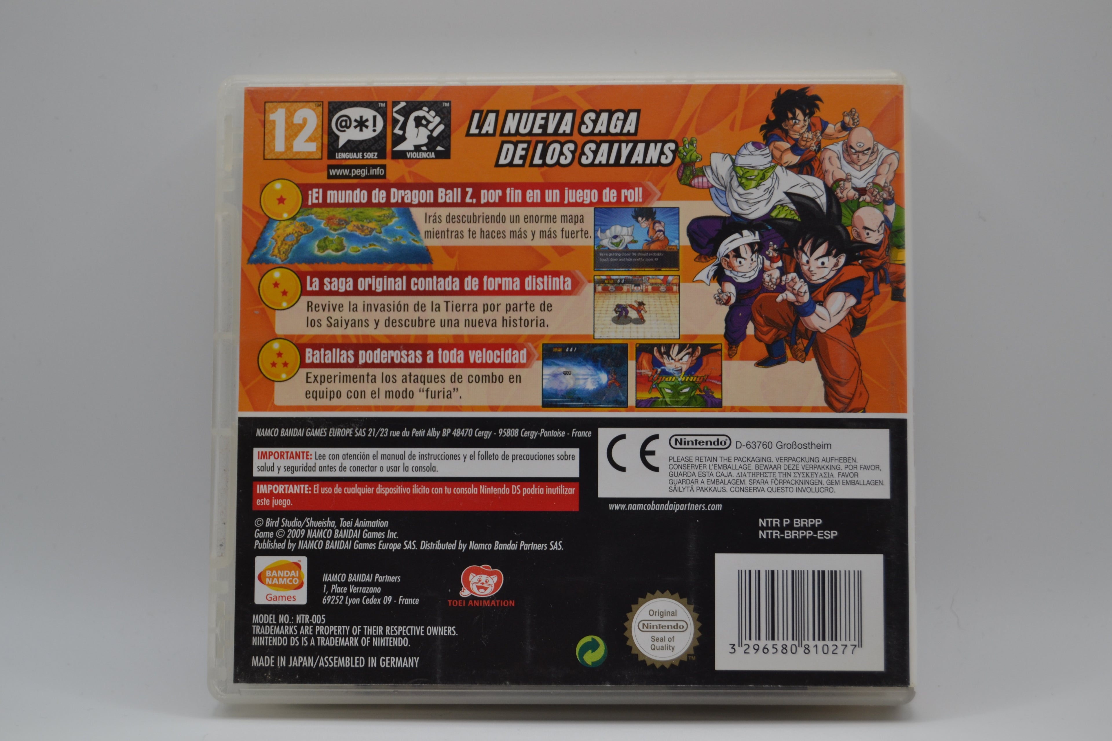Dragon Ball Z Attack of the Saiyans Nintendo DS completo PAL ESP - Estado excelente