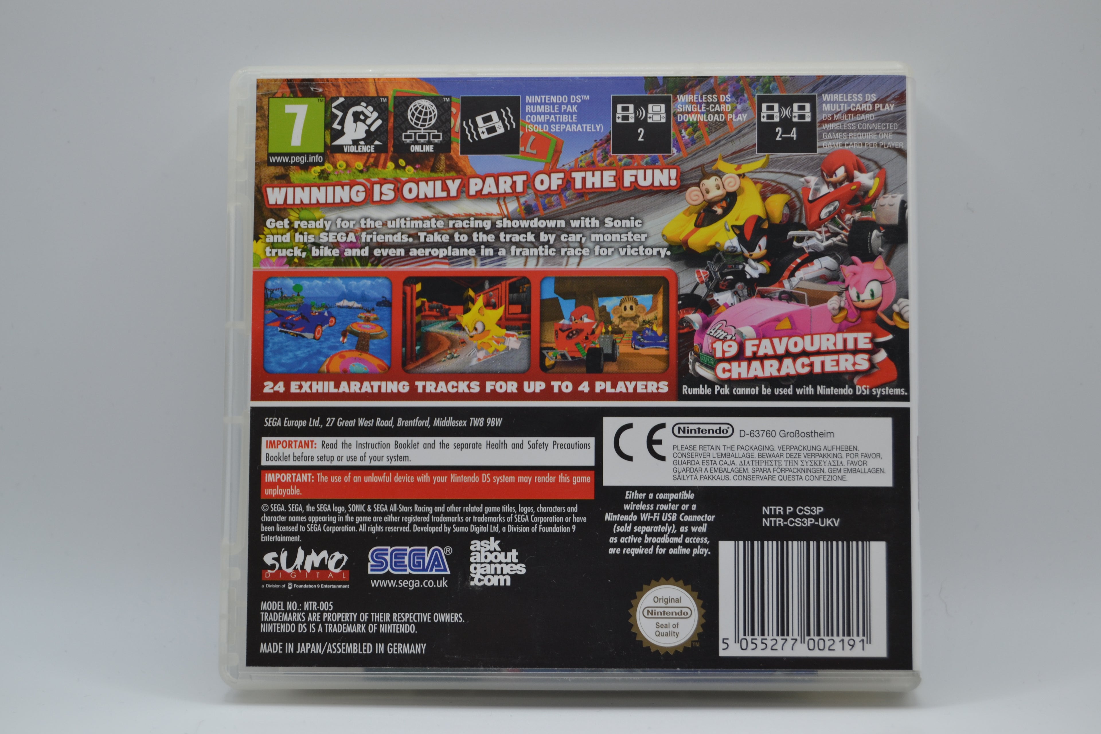 Sonic Sega All-Stars Racing Nintendo DS completo PAL EUR - Estado cuidado
