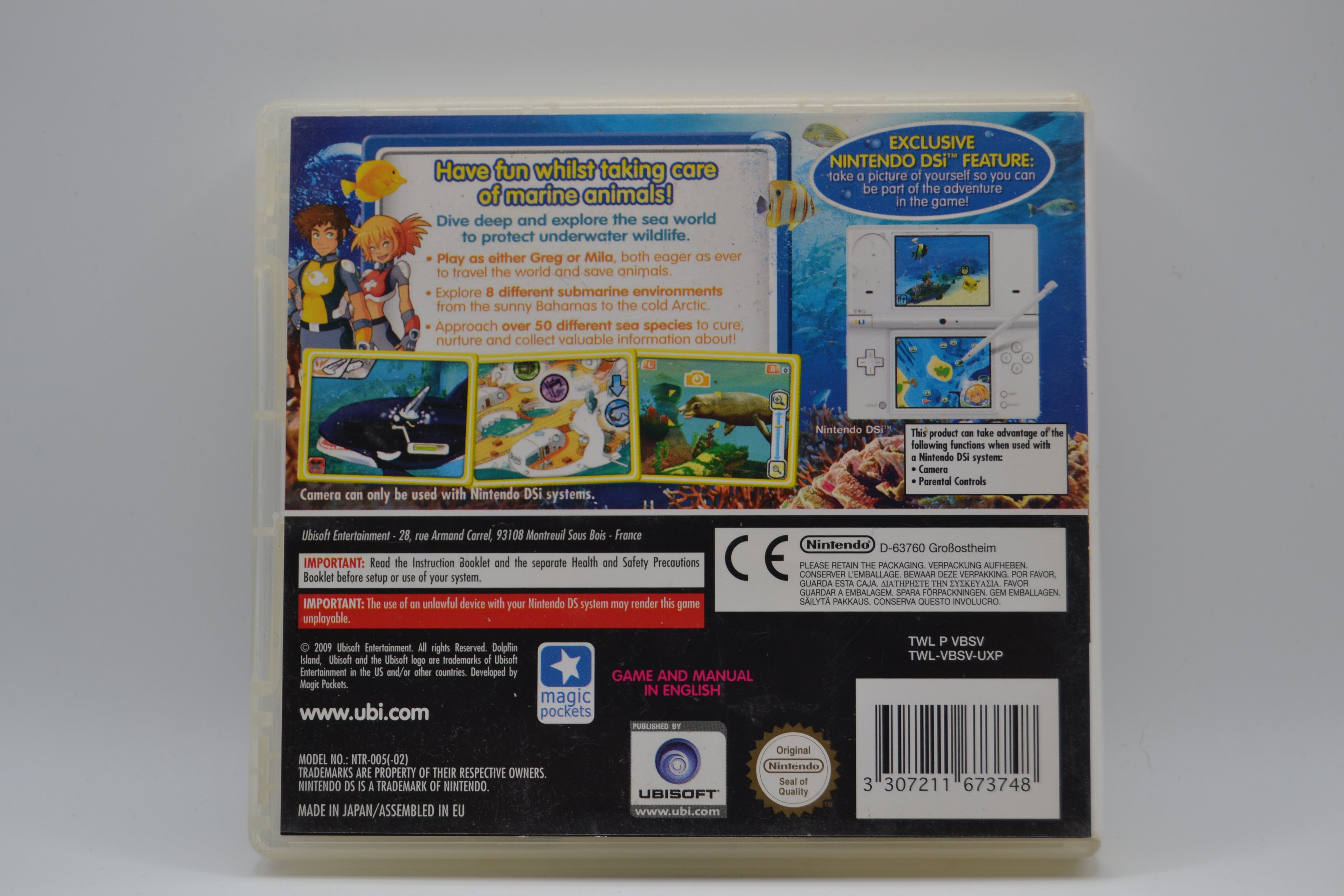 Dolphin Island Underwater Adventures Nintendo DS juego + caja PAL EUR - Estado básico