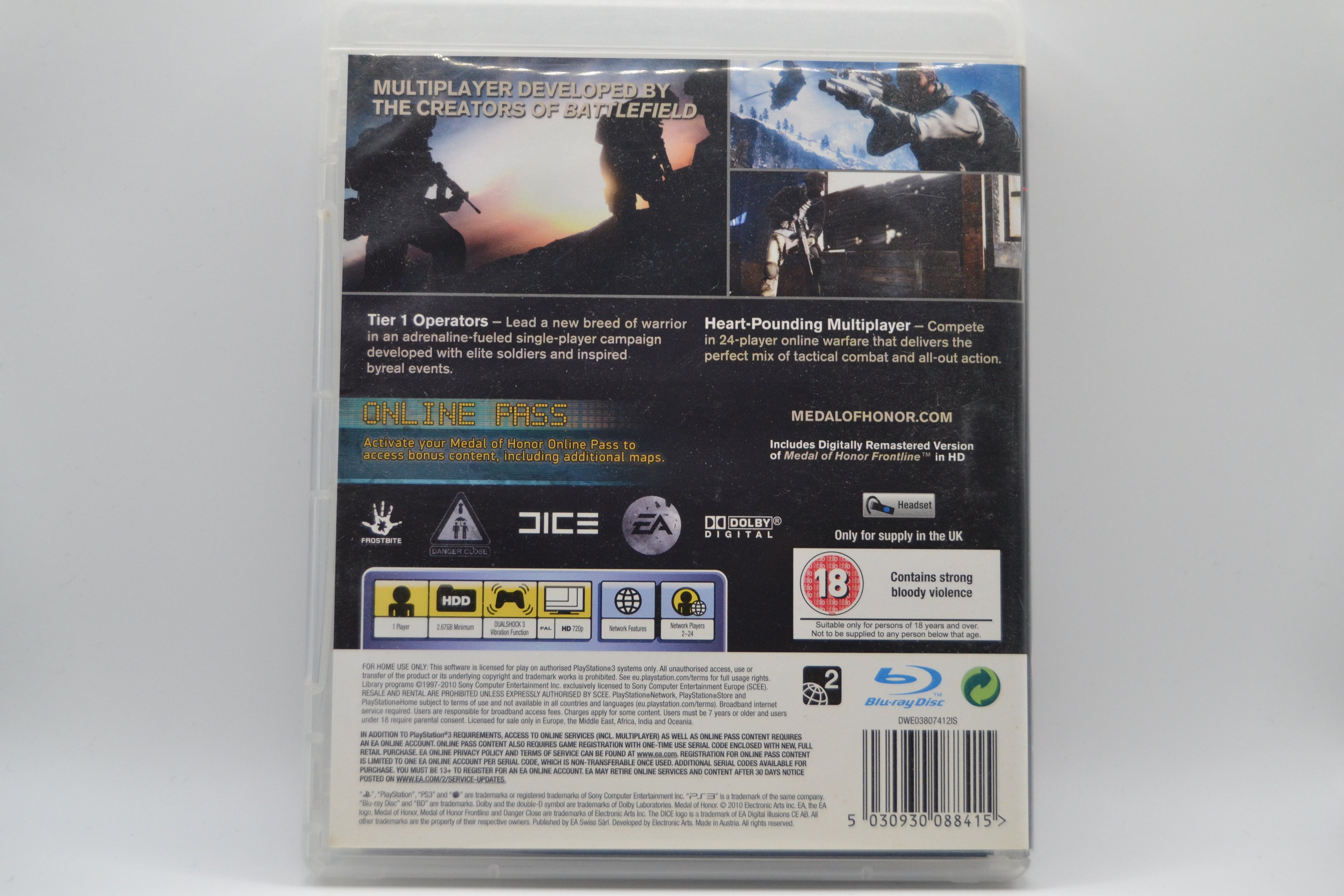 Medal of Honor [PlayStation 3] Completo - Estado cuidado