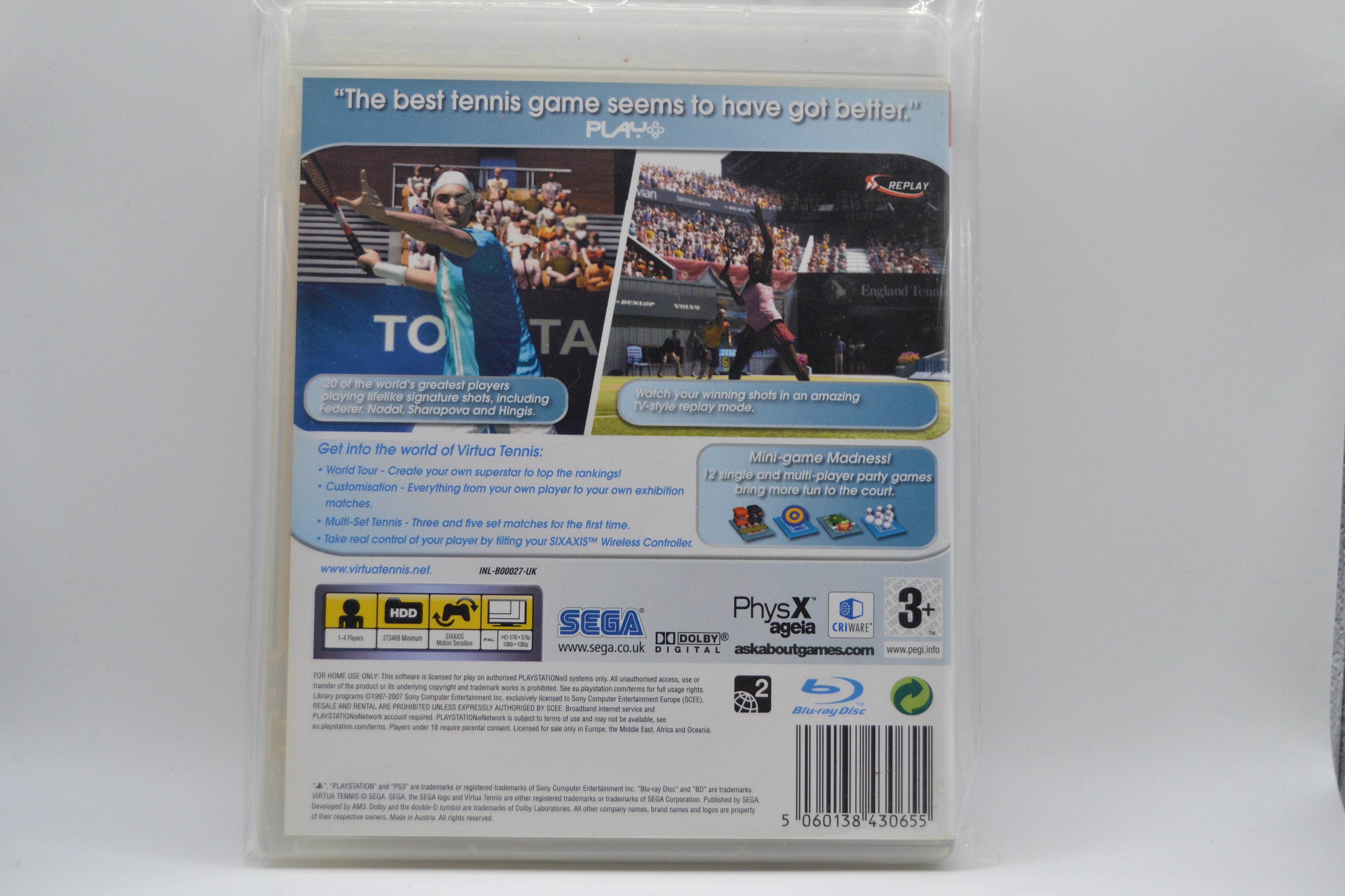 Virtua Tennis 3 [PlayStation 3] Completo - Estado cuidado
