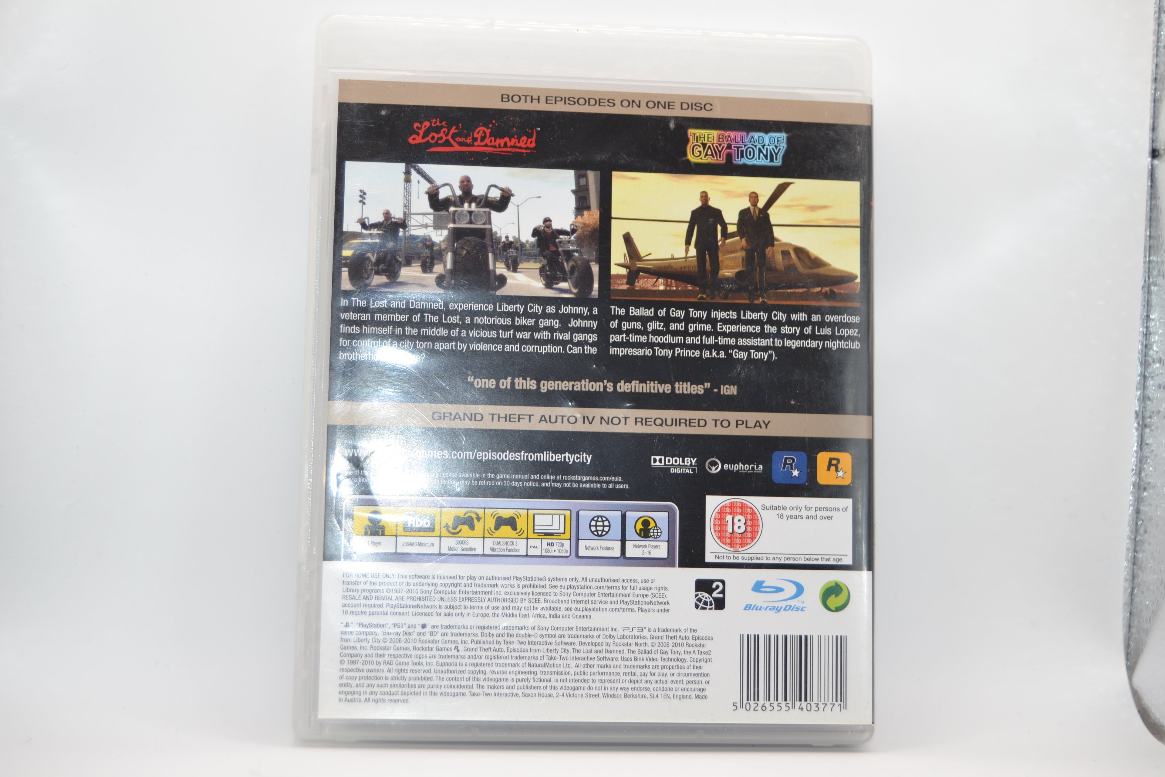 Grand Theft Auto: Episodes from Liberty City [PS3] Completo - Estado excelente