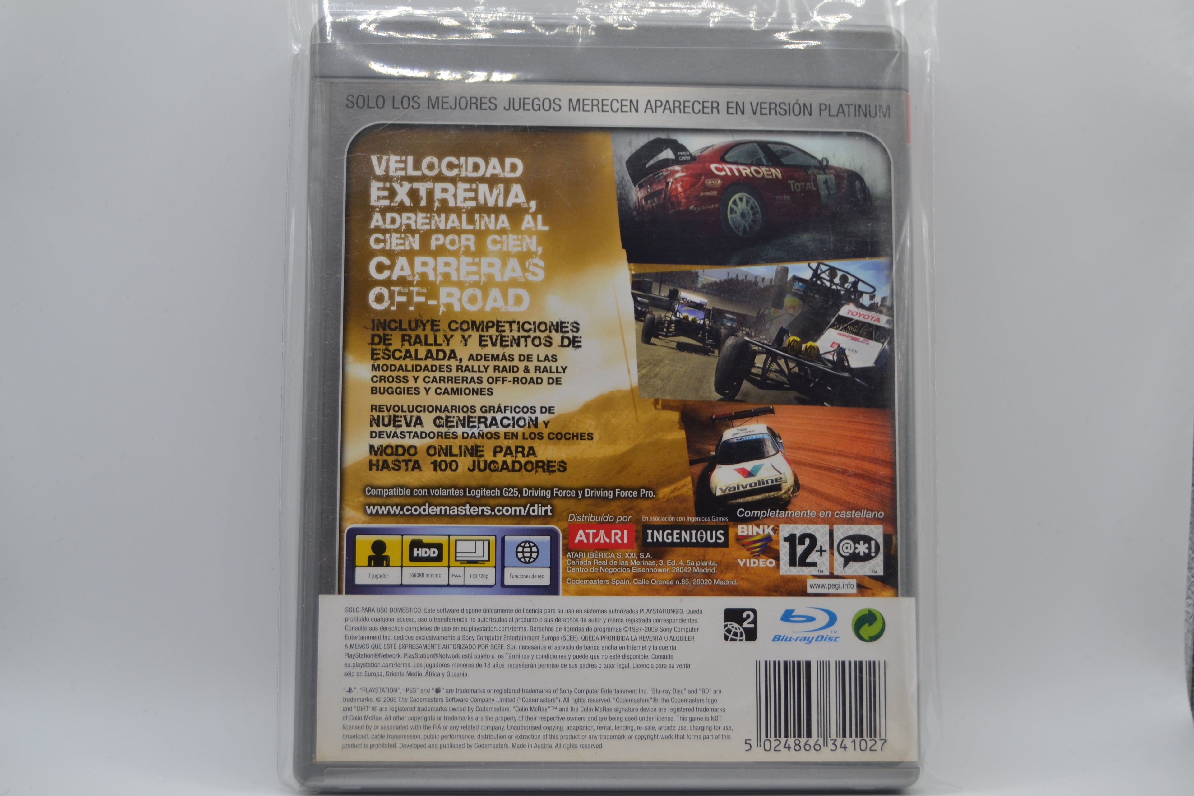 Colin Mcrae Dirt Platinum[PlayStation 3) Completo - Estado básico