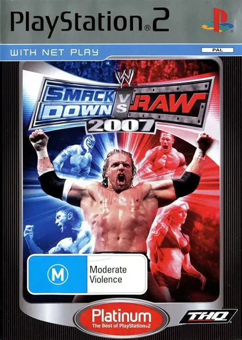 SmackDown vs Raw 2007 Platinum PlayStation 2 juego + caja PAL ESP - Estado cuidado