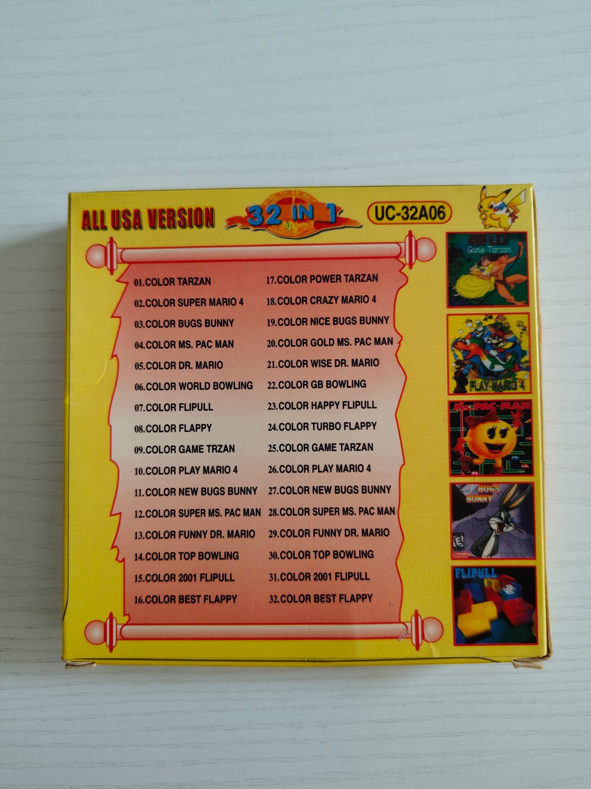 USA Version 32 in 1 UC-32A06 Game Boy Color juego + caja USA / NTSC-U/C - Estado cuidado