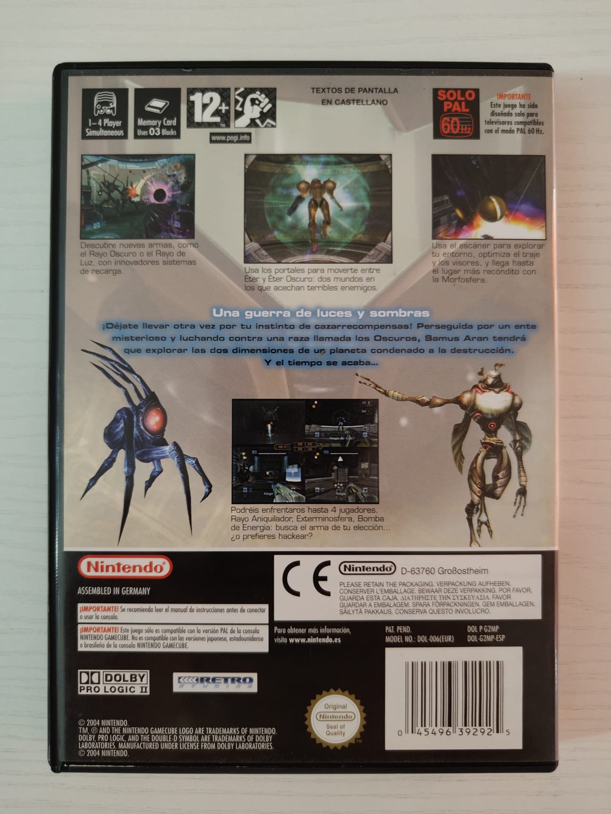Metroid Prime 2: Echoes GameCube completo PAL ESP - Estado excelente