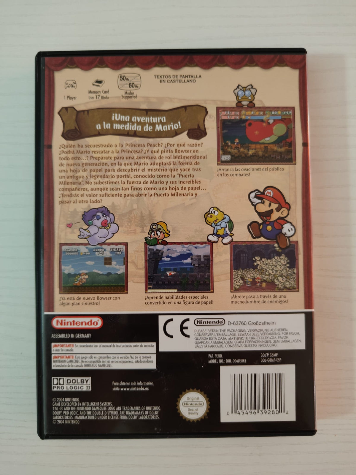 Paper Mario: La Puerta Milenaria GameCube completo PAL ESP - Estado coleccionista