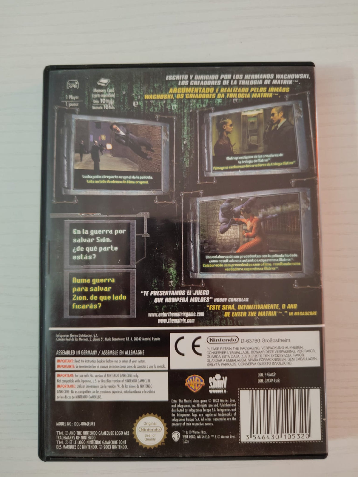 Enter the Matrix GameCube completo PAL ESP - Estado excelente