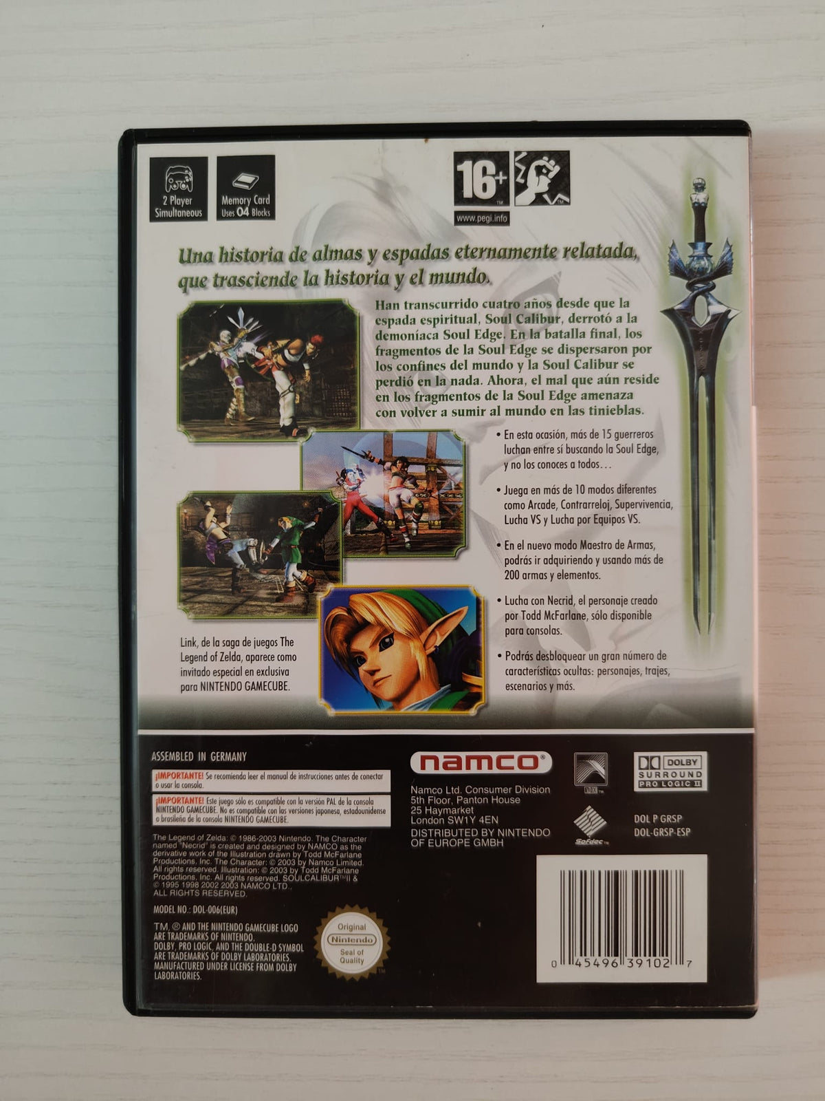 SoulCalibur II GameCube completo PAL ESP - Estado excelente