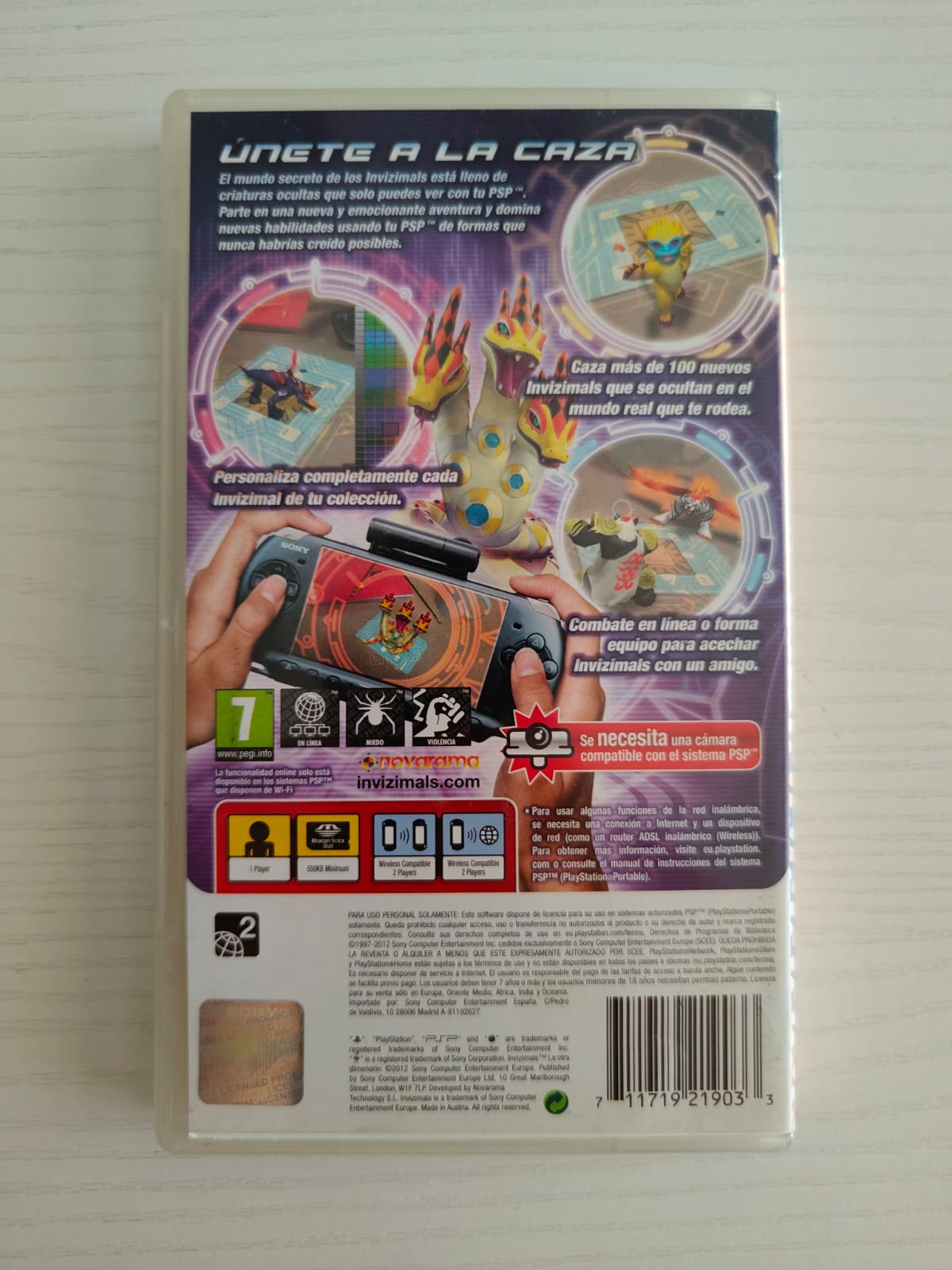 Invizimals: La Otra Dimensión PSP Essentials PlayStation Portable juego + caja PAL ESP - Estado cuidado