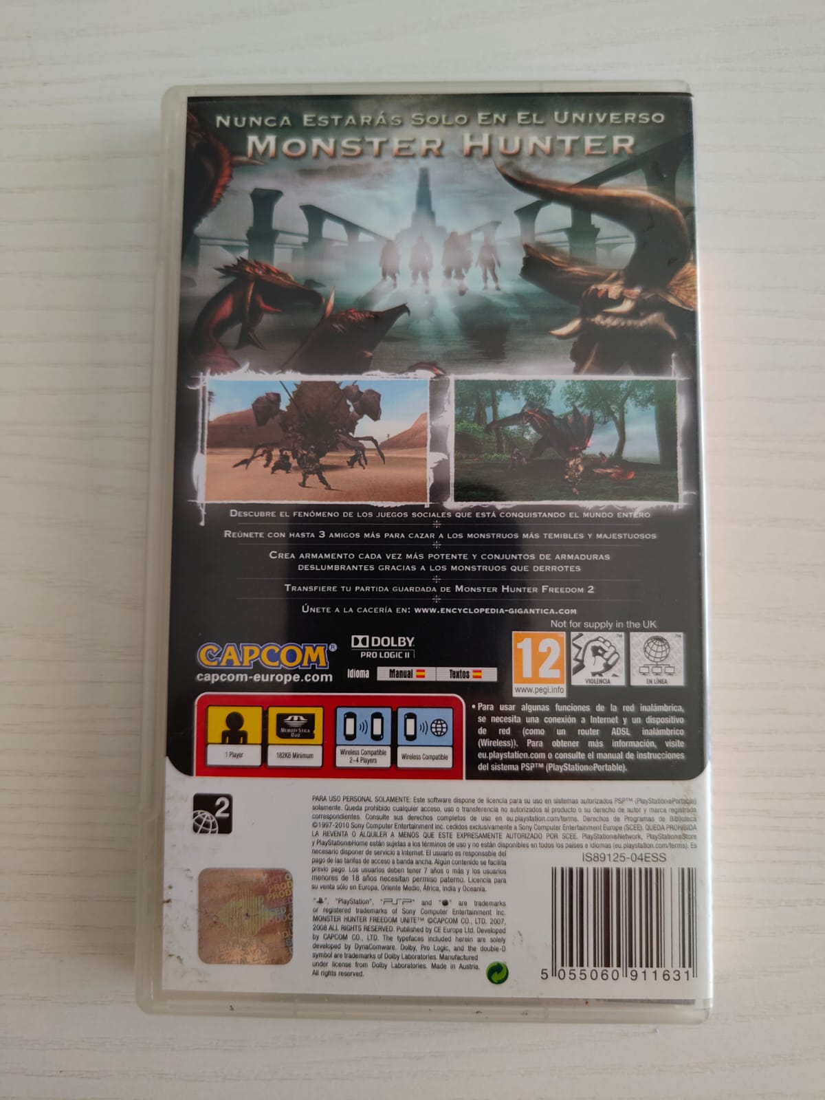 Monster Hunter: Freedom Unite PSP Essentials PlayStation Portable completo PAL ESP - Estado excelente